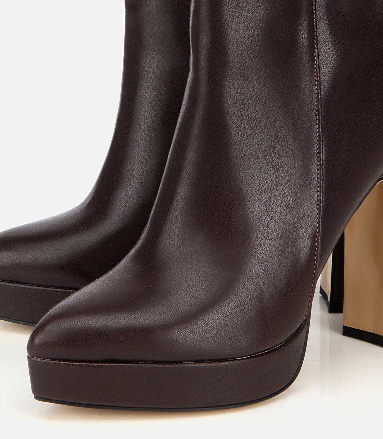 Kadın Kahverengi Yüksek Topuklu Platform Topuklu Bot