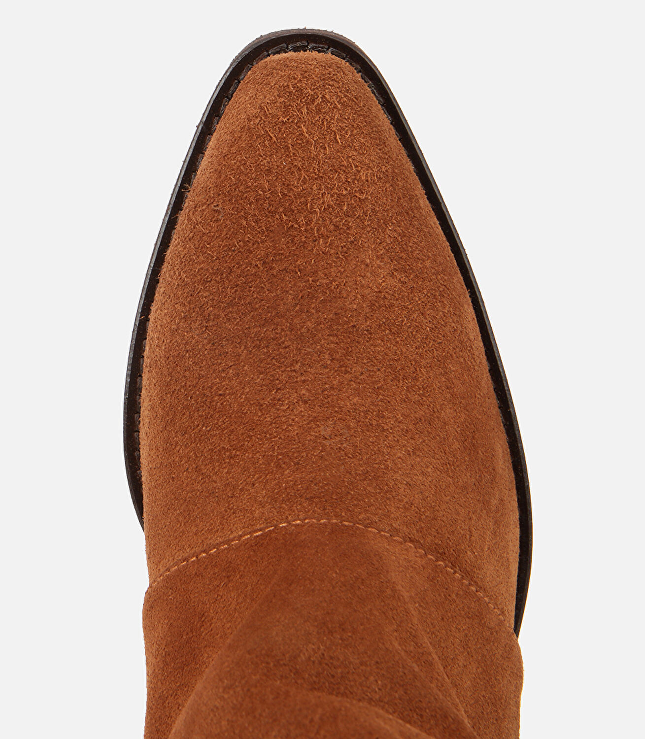 Kadın Süet Deri Taba Kovboy Topuklu Bot