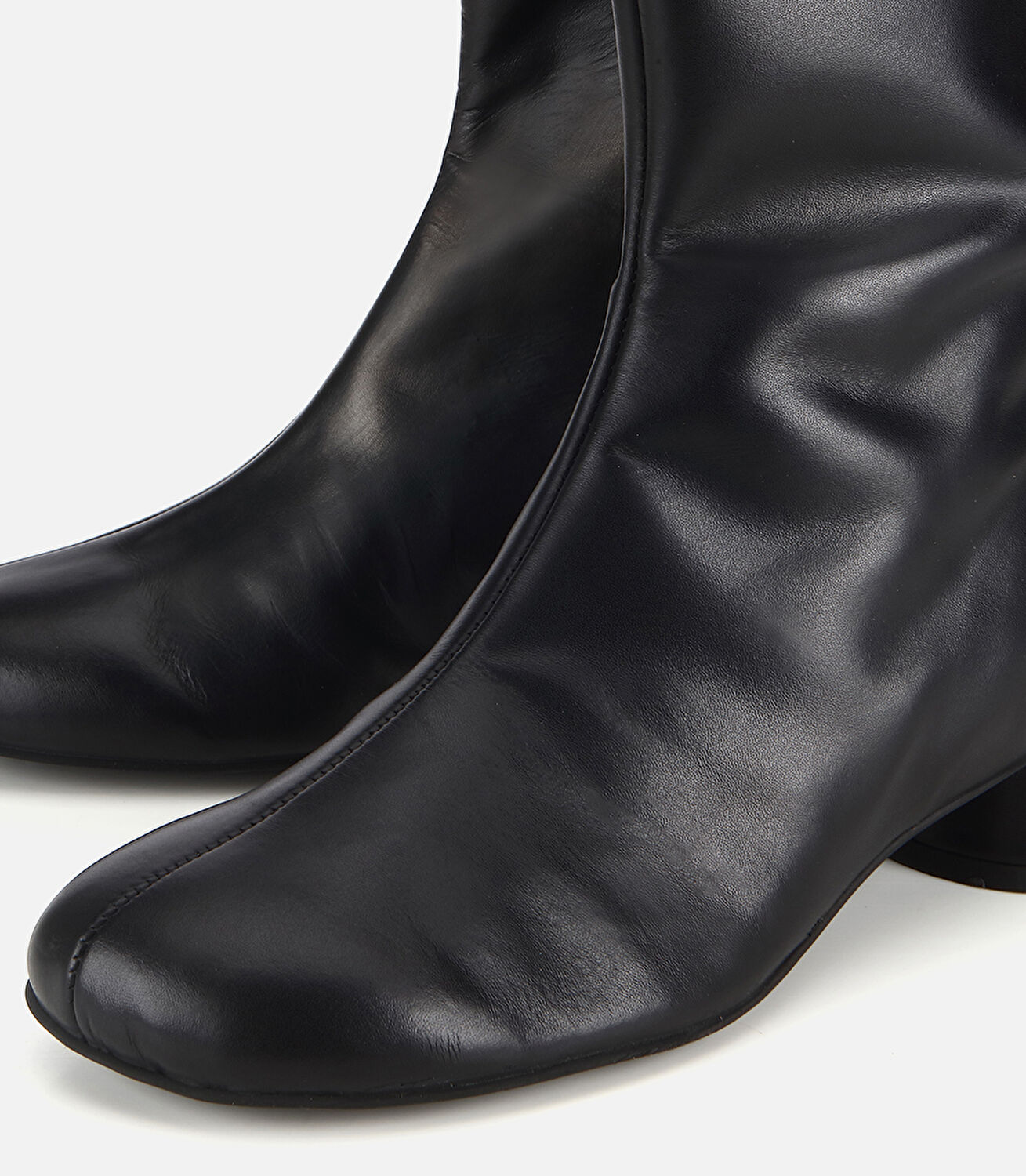 Kadın Deri Siyah Bilekte Düz Bot