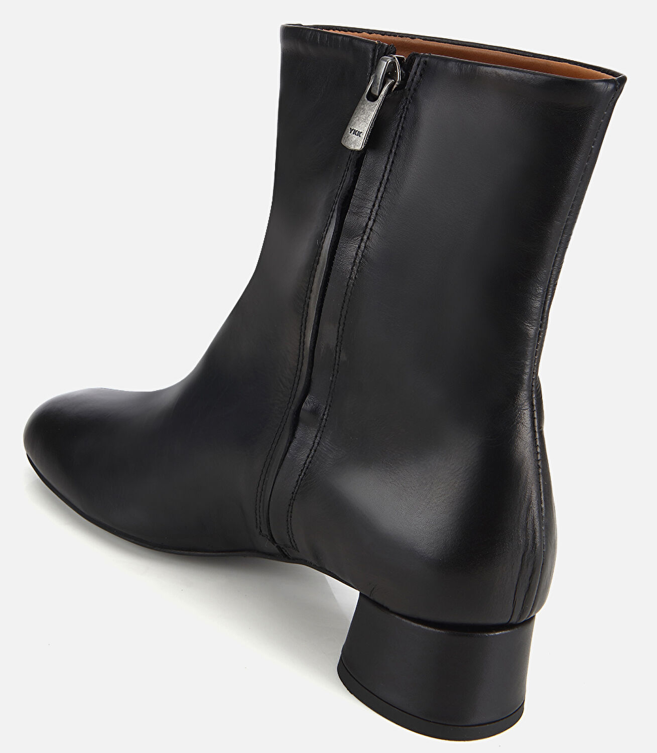 Kadın Deri Siyah Bilekte Düz Bot