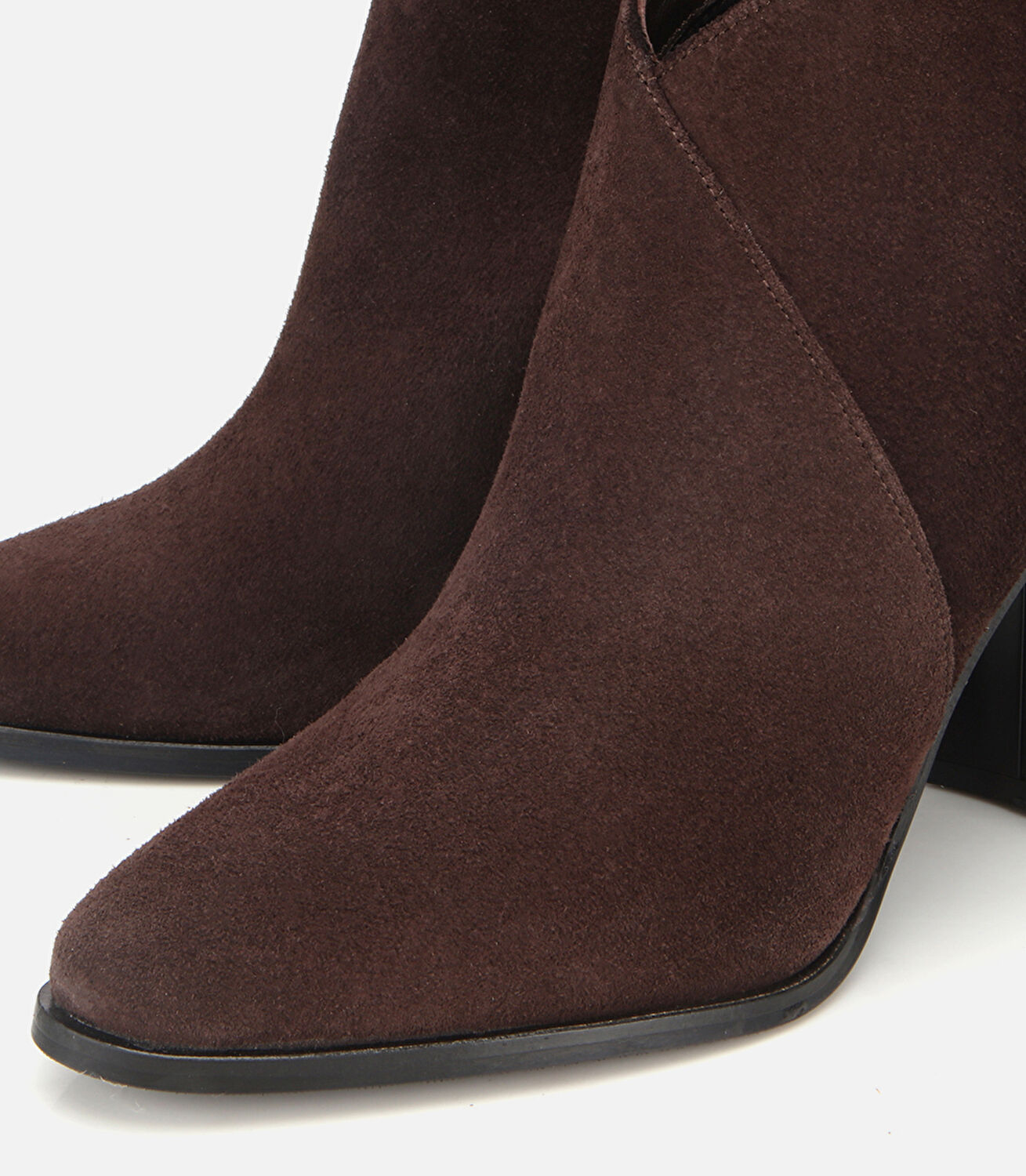 Kadın Süet Deri Kahverengi Bilek Detaylı Topuklu Bot