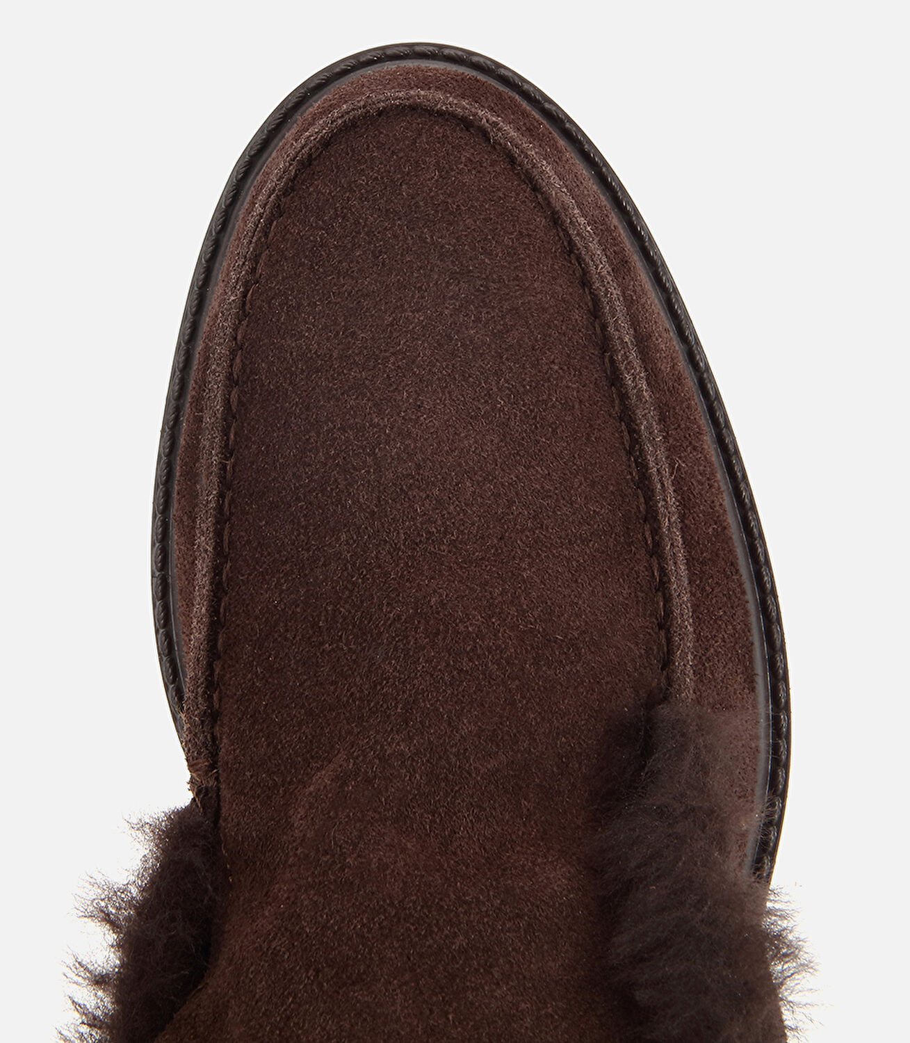 Kadın Süet Deri Kahverengi İçi Kürklü Düz Bot