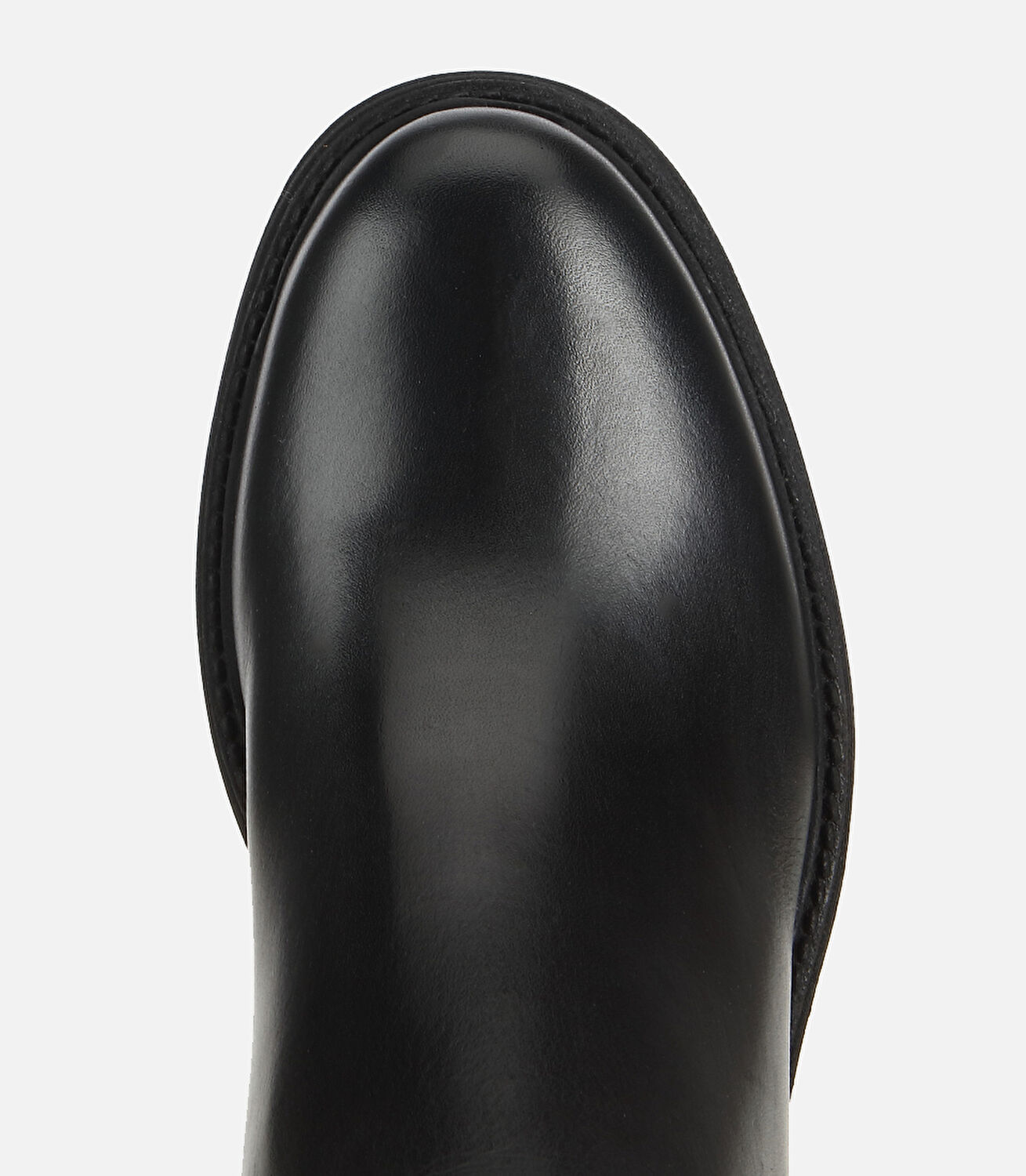 Kadın Deri Siyah  Bilekte Kalın Tabanlı Topuklu Bot