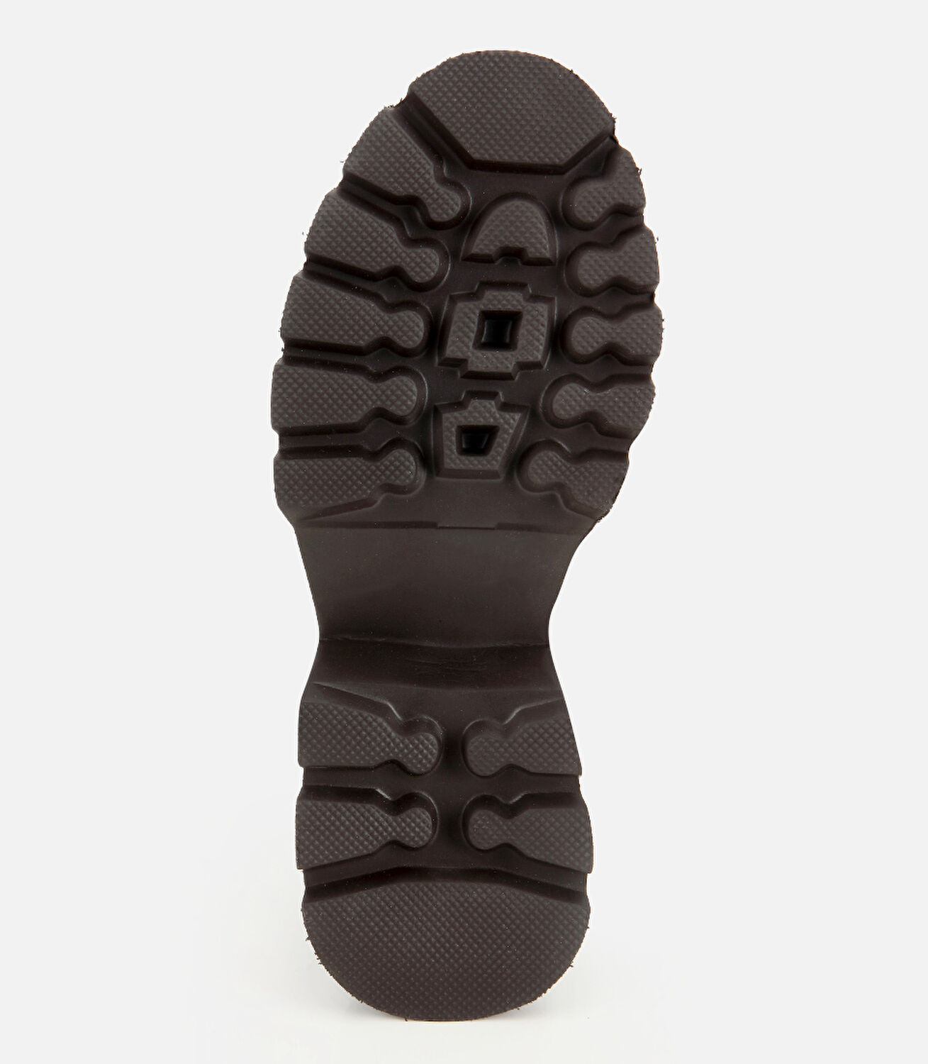 Kadın Deri Kahverengi Kalın Tabanlı Bilekte Düz Bot