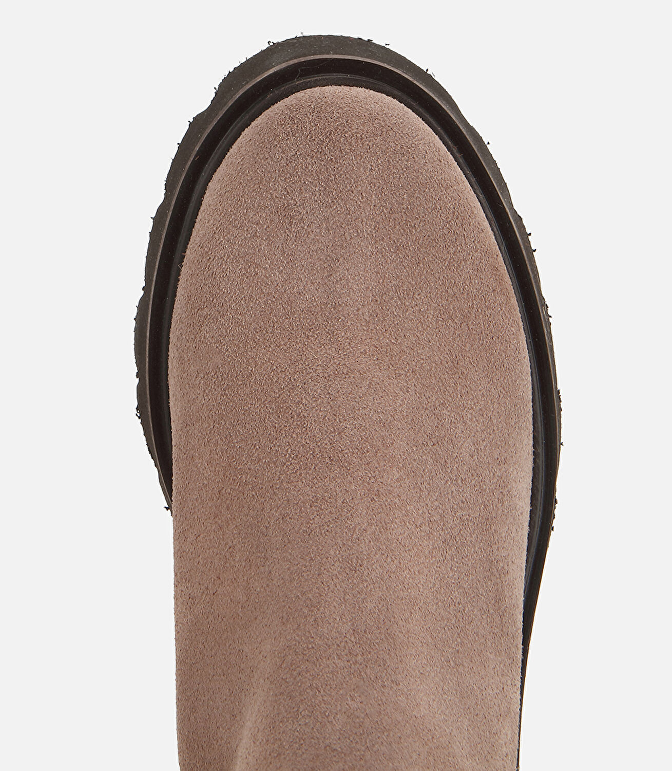 Kadın Süet Deri Vizon Hafif Tabanlı Kalın Tabanlı Topuklu Bot