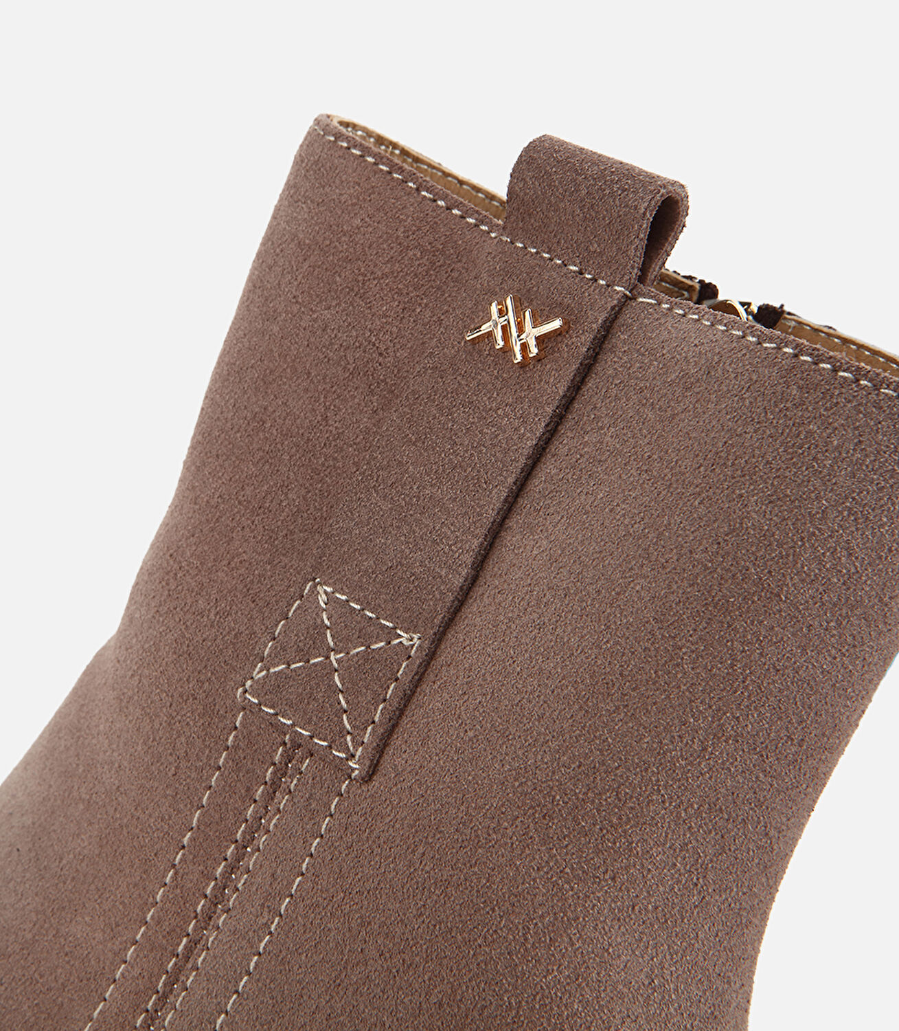 Kadın Süet Deri Vizon Hafif Tabanlı Kalın Tabanlı Topuklu Bot