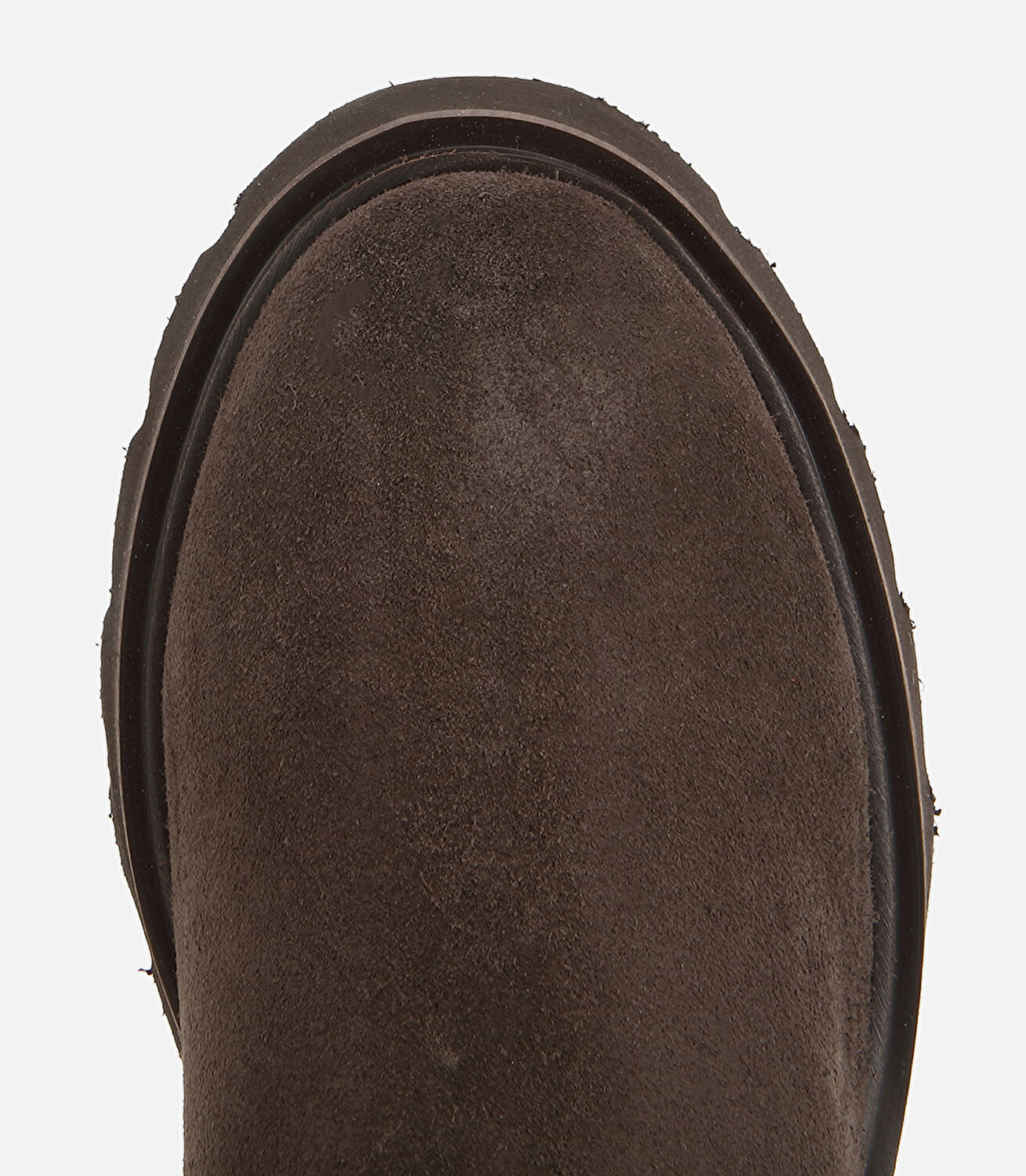 Kadın Süet Deri Kahverengi Hafif Tabanlı Kalın Tabanlı Topuklu Bot