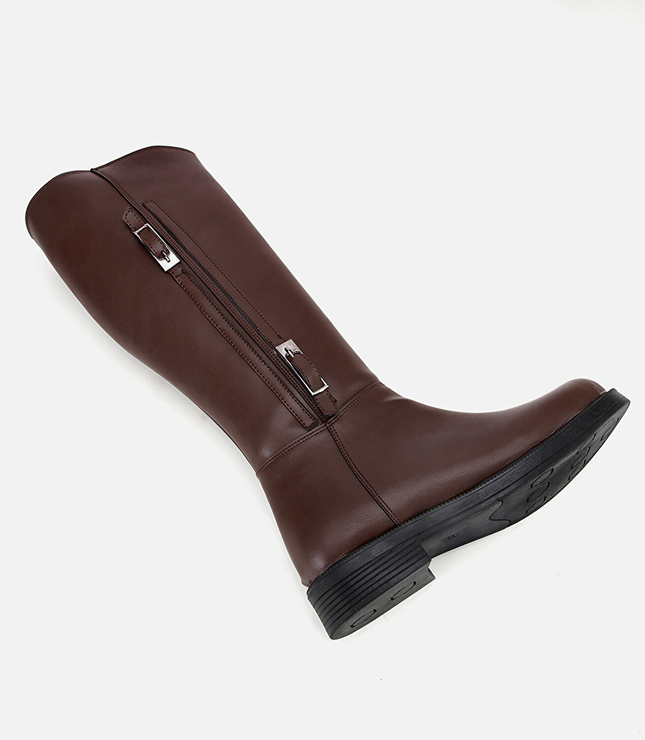 Kadın Kahverengi Tokalı Düz Çizme