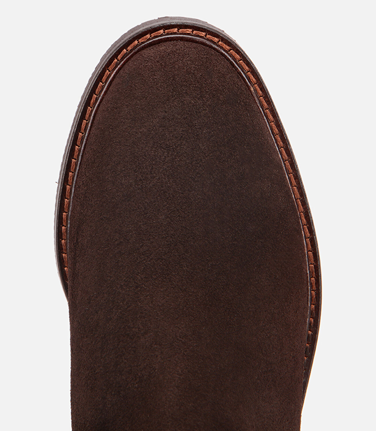 Kadın Süet Deri Kahverengi Tokalı Binici Düz Çizme