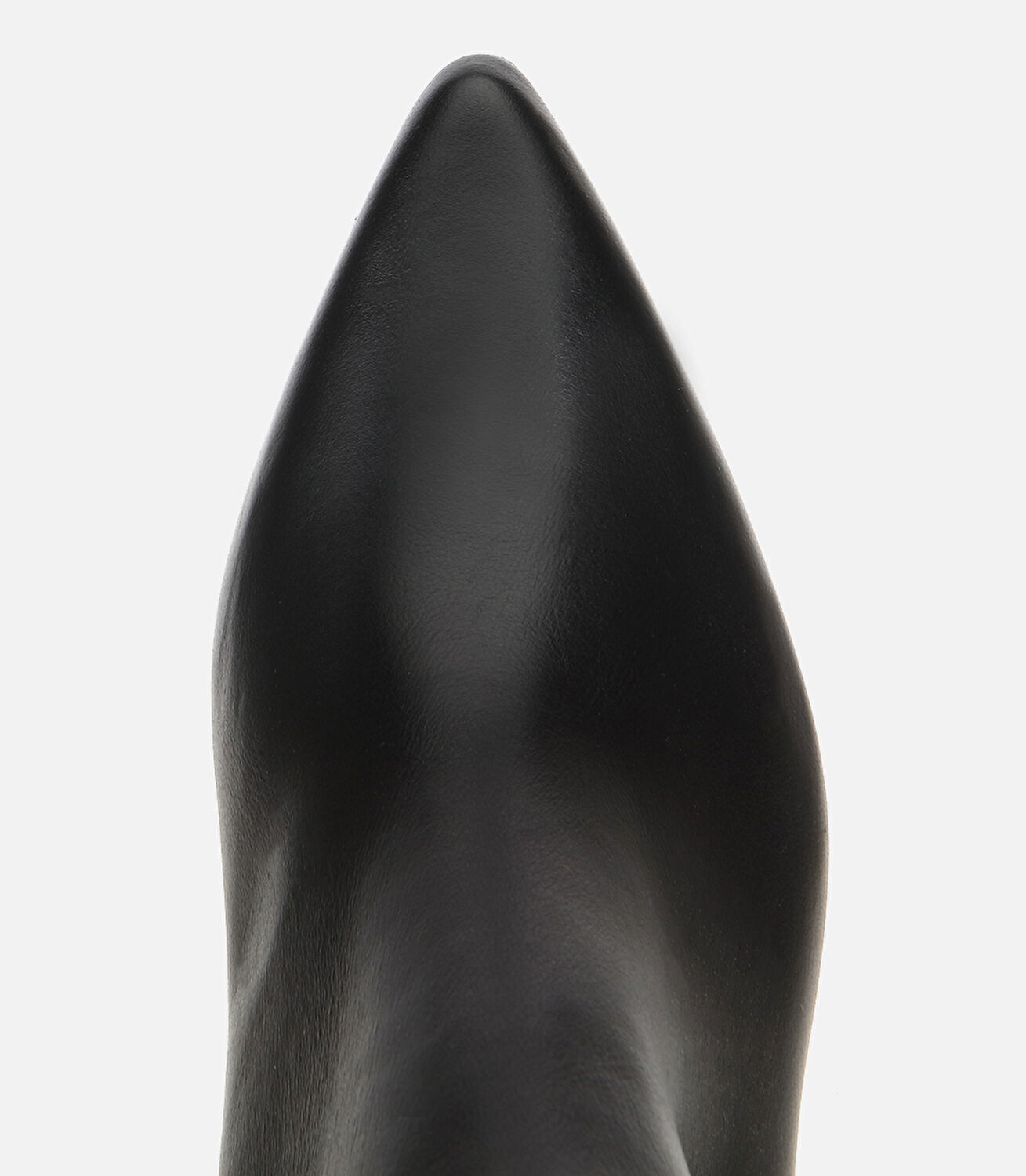 Kadın Deri Siyah Sivri Burunlu Topuklu Çizme