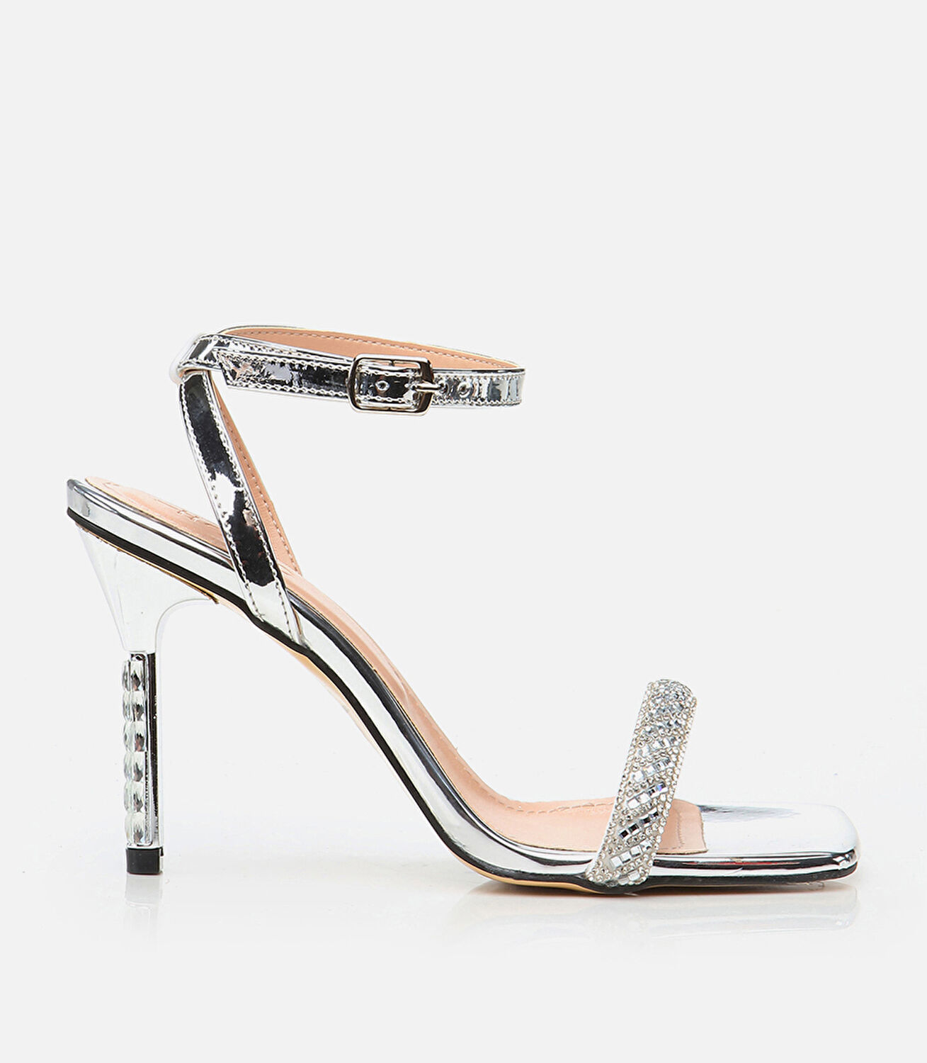 Kadın Lame Abiye Topuklu Sandalet