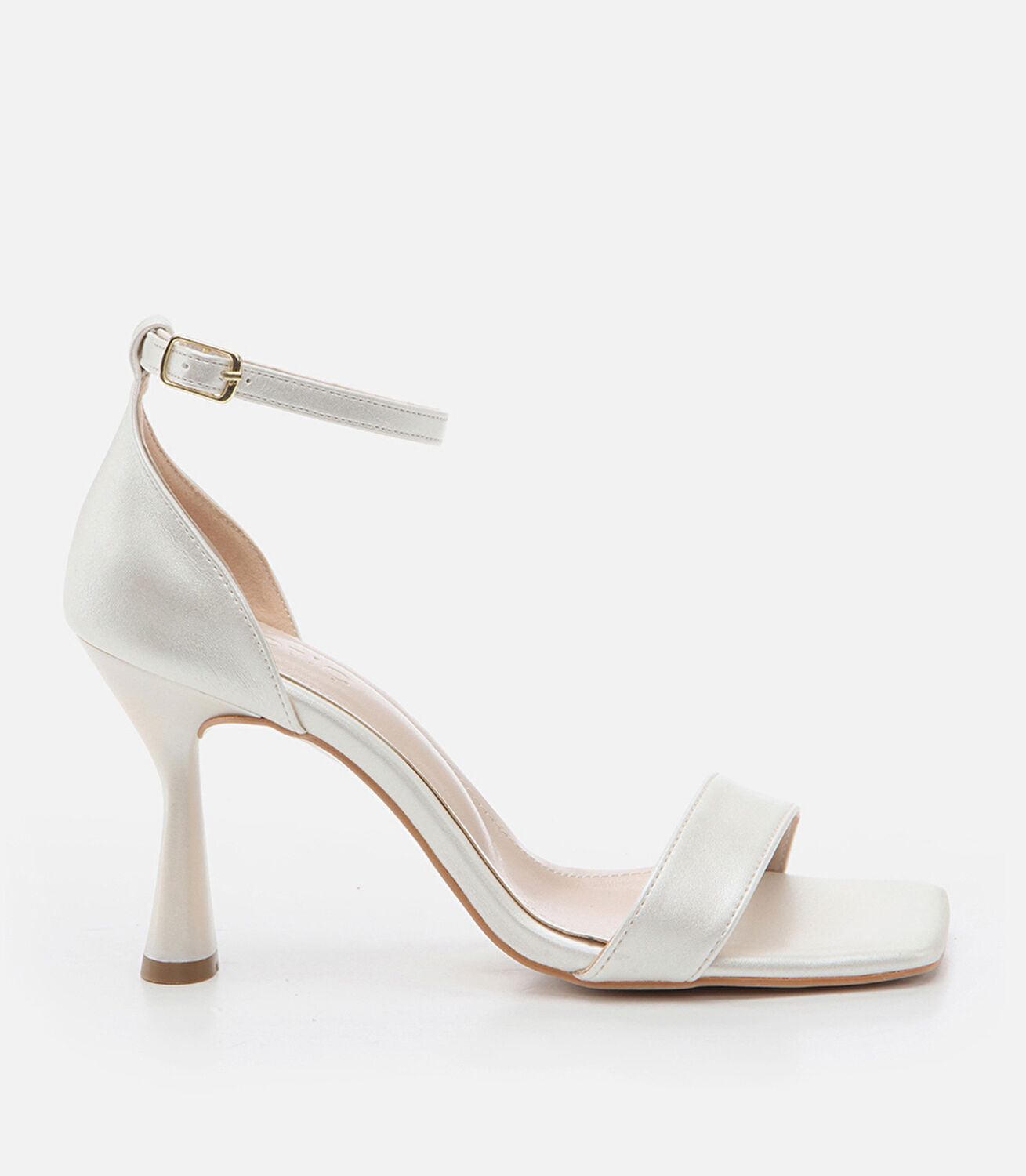 Kadın Ekru Topuklu Sandalet