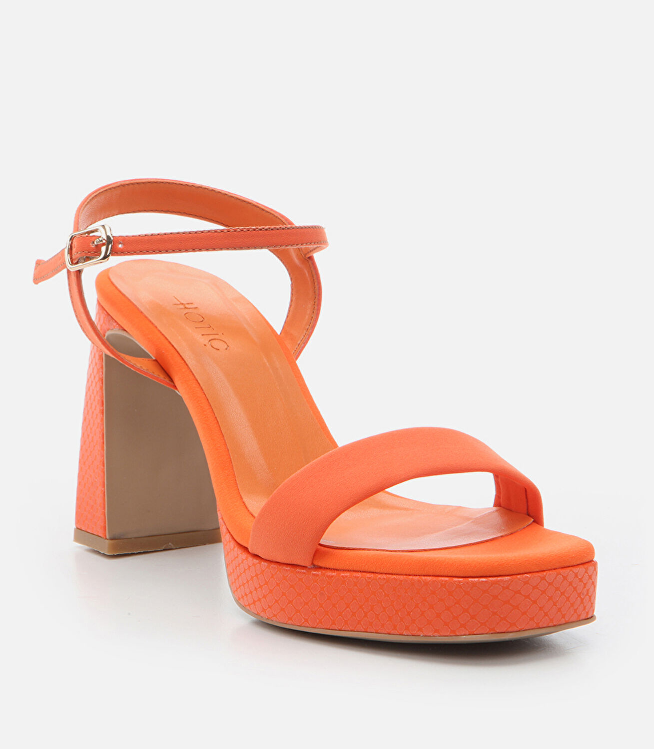 Kadın Turuncu Topuklu Sandalet