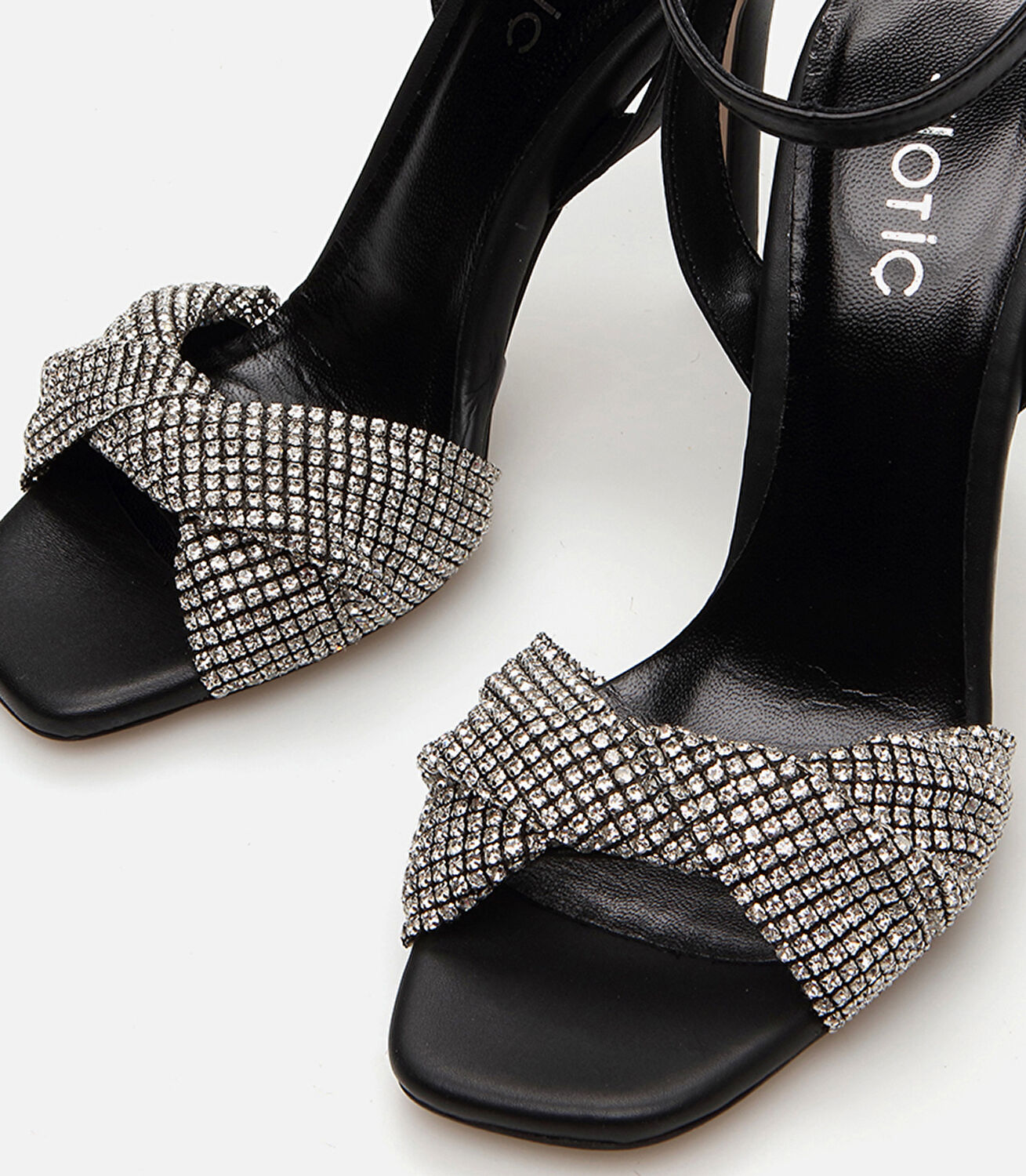 Kadın Deri Siyah Abiye Topuklu Sandalet