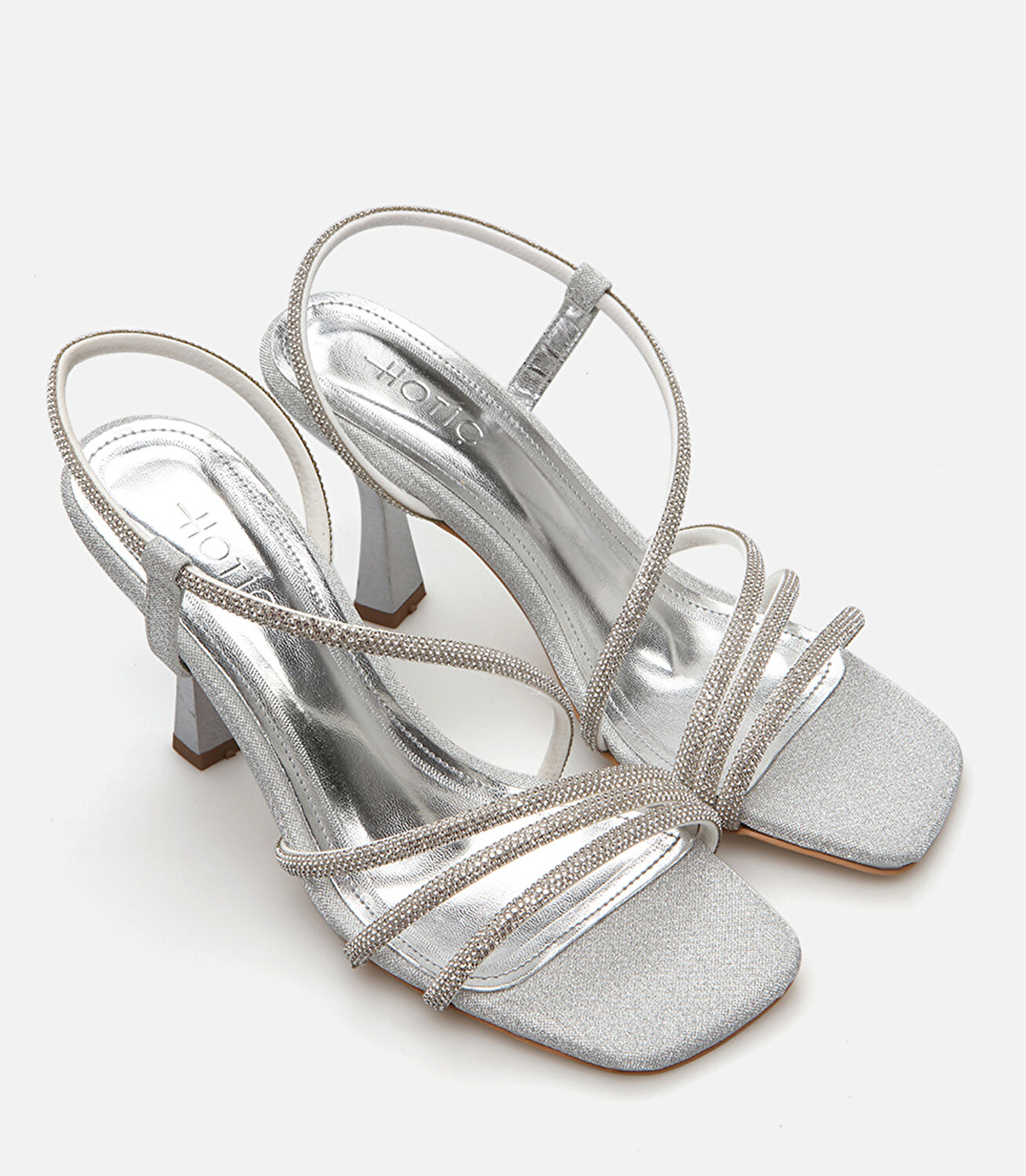 Kadın Lame Abiye Topuklu Sandalet