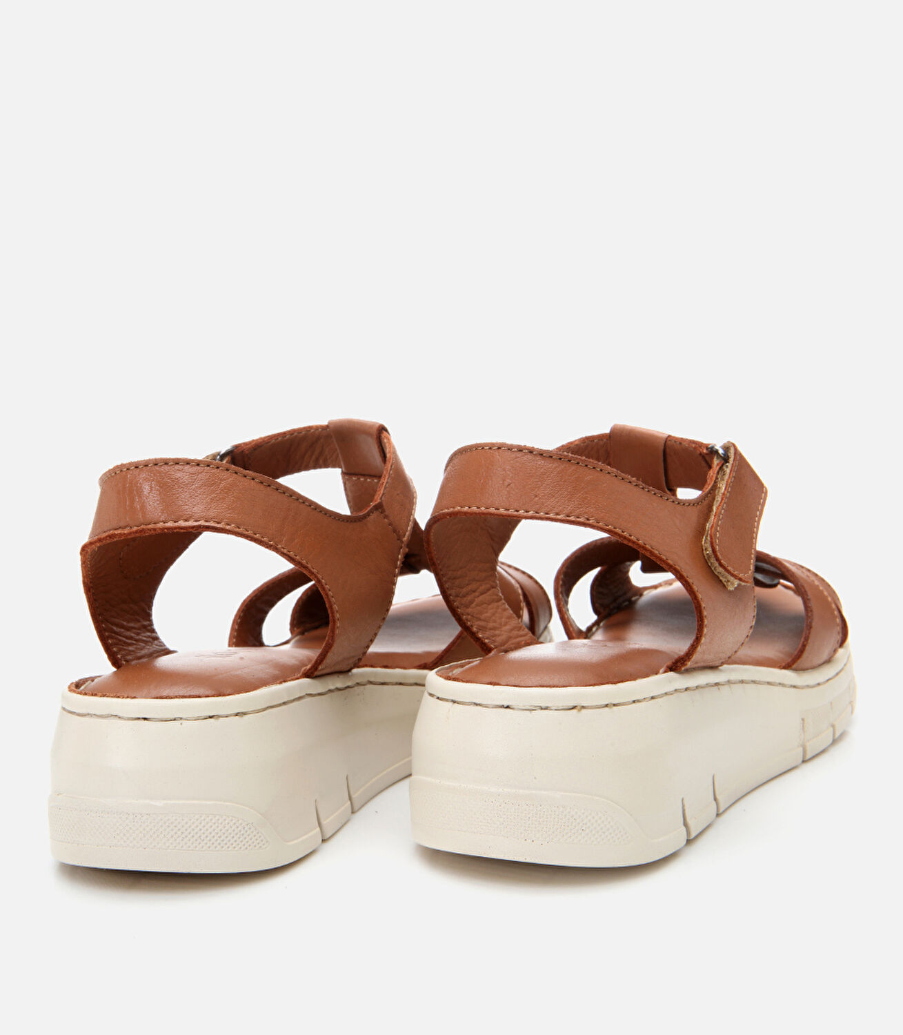 Kadın Deri Taba Ayarlanabilir Comfort Sandalet
