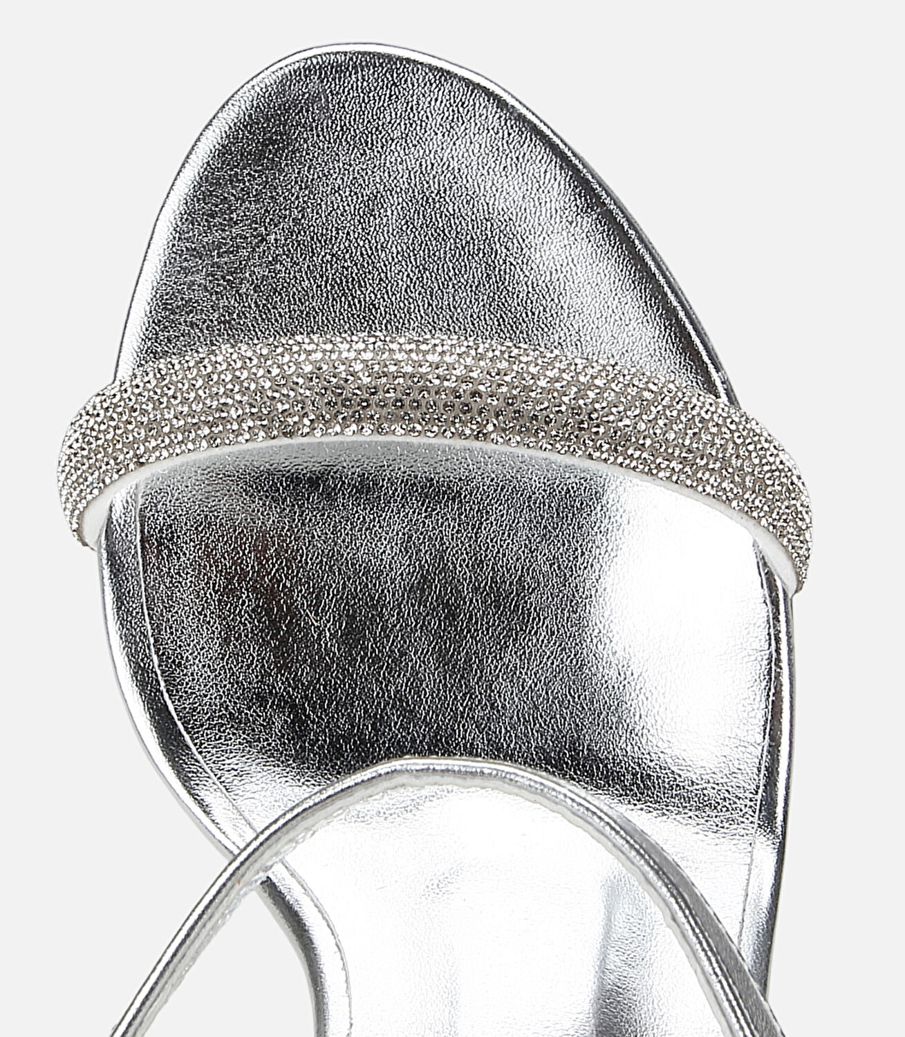 Kadın Lame Taş Detaylı İnce Topuklu Sandalet