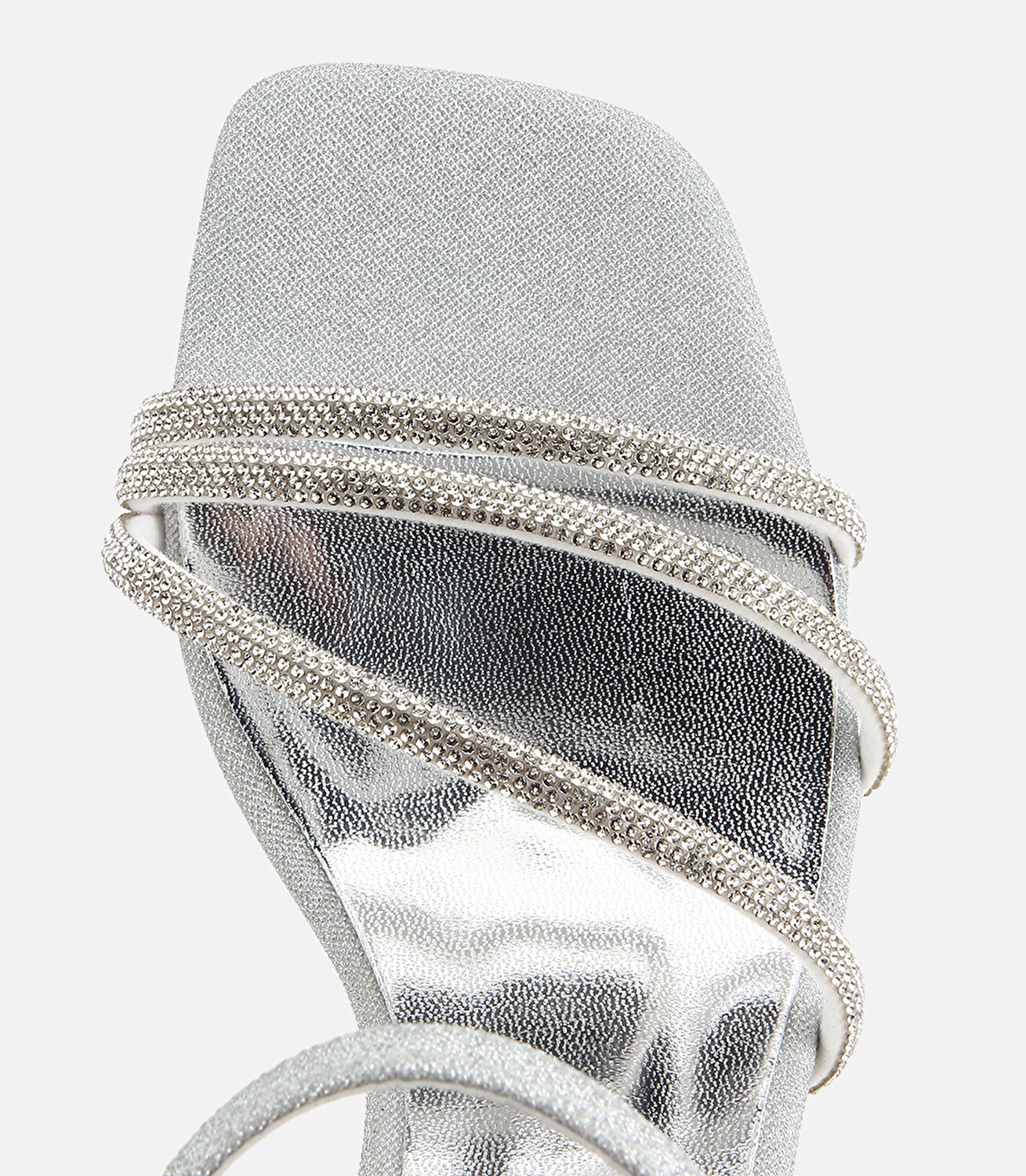 Kadın Lame Taş Detaylı Topuklu Sandalet