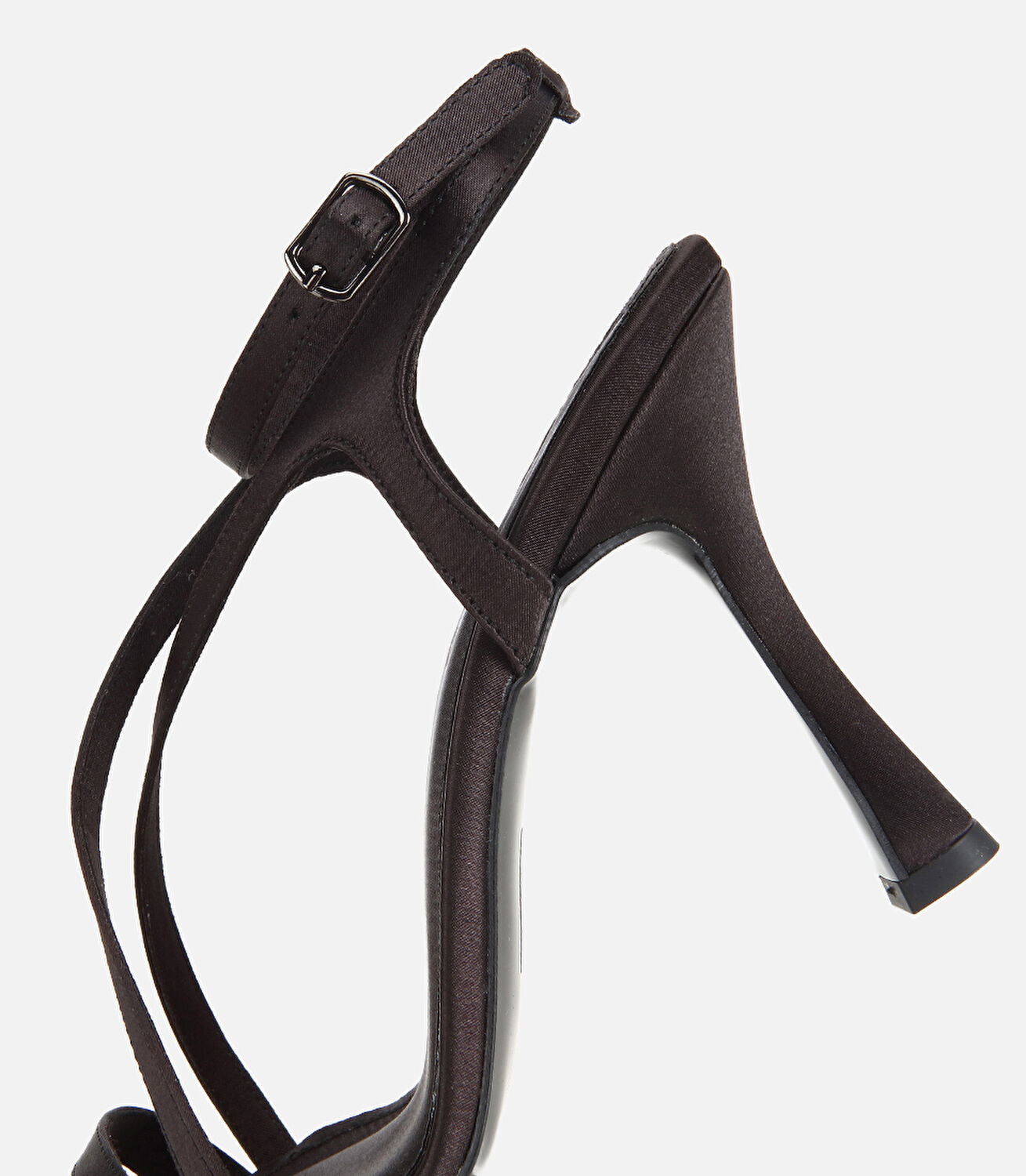 Kadın Siyah İnce Topuklu  Sandalet