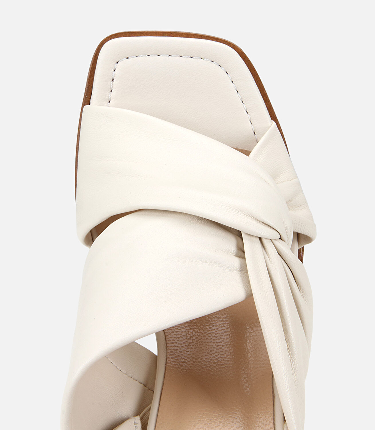 Kadın Deri Kemik Arkası Açık Topuklu Sandalet