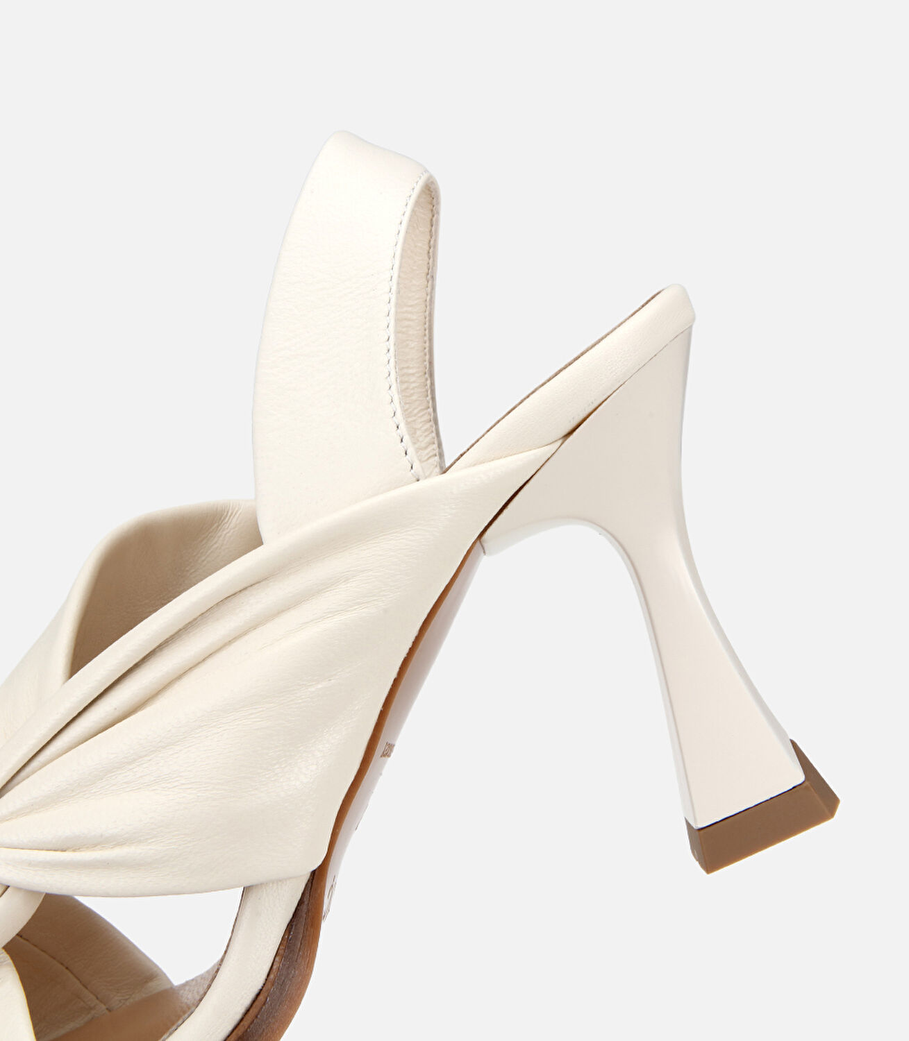 Kadın Deri Kemik Arkası Açık Topuklu Sandalet