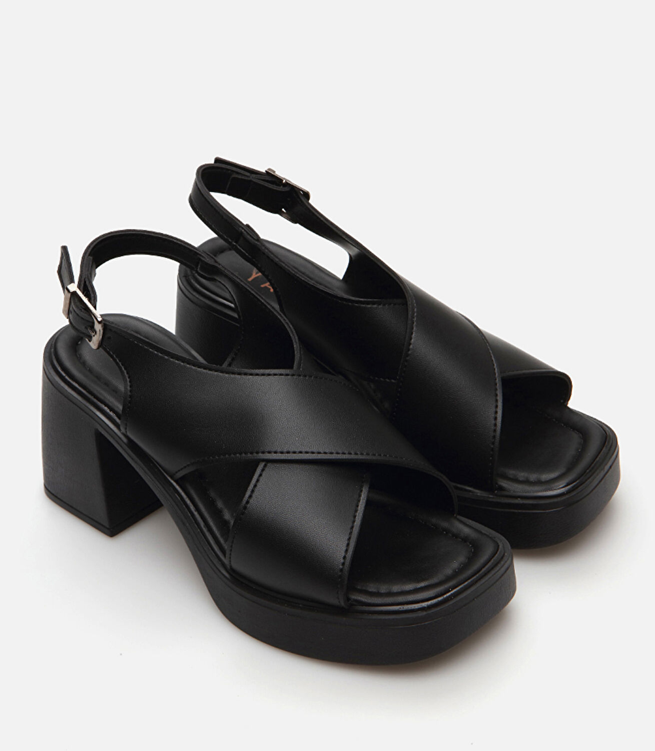 Kadın Siyah Yaya Topuklu Sandalet