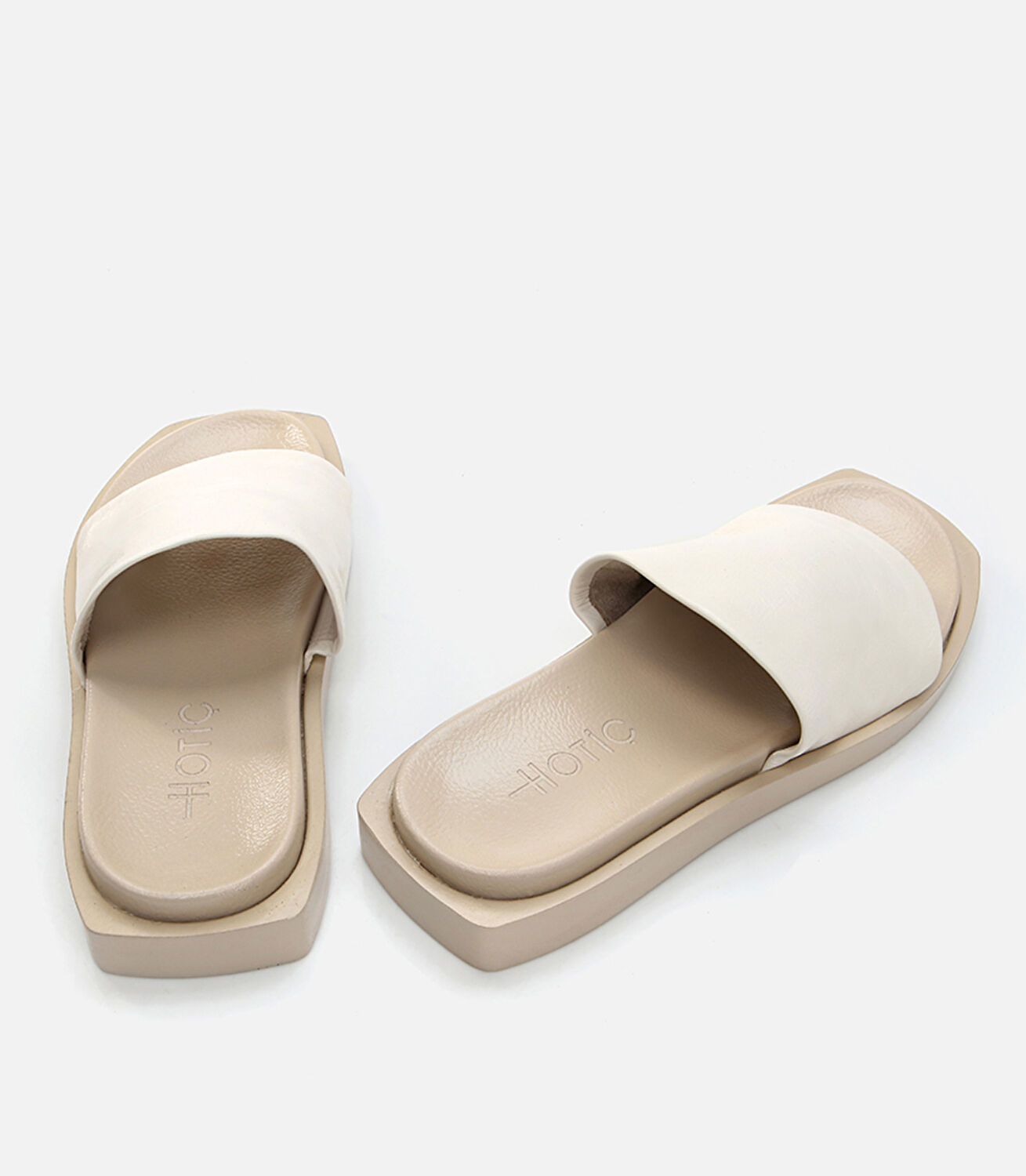 Kadın Deri Ekru Terlik