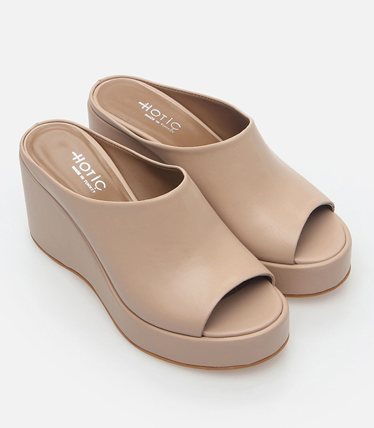 Kadın Deri Bej Terlik