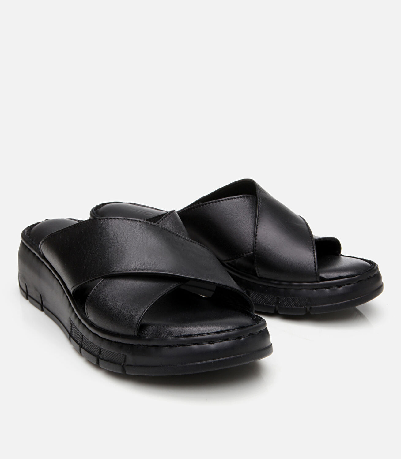 Kadın Deri Siyah Comfort Terlik