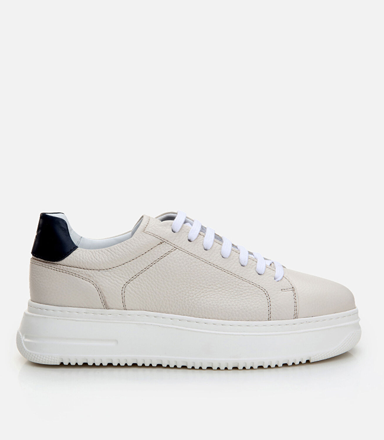 Erkek Deri Bej Günlük Ayakkabı