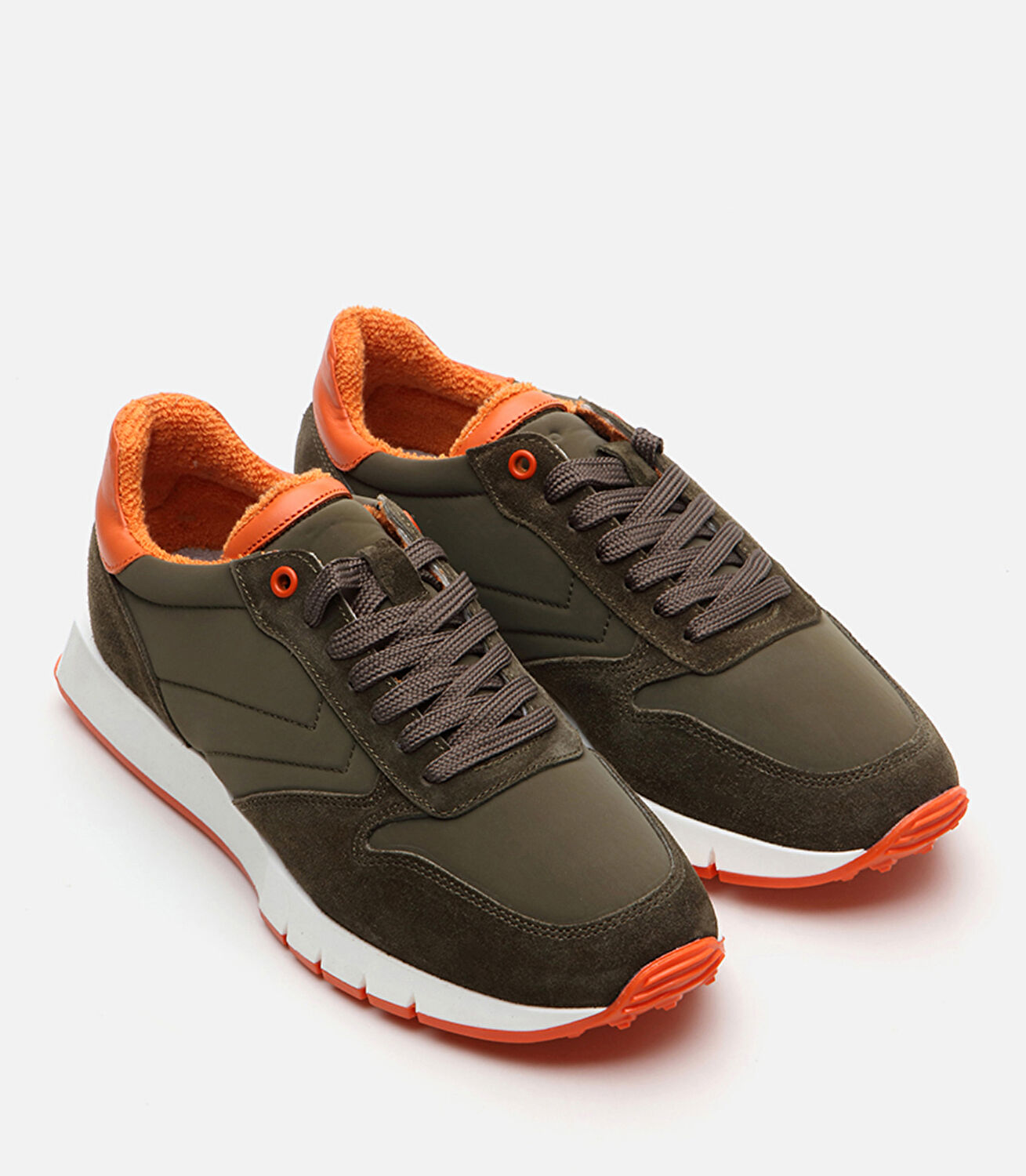 Erkek Deri Haki Spor Ayakkabı