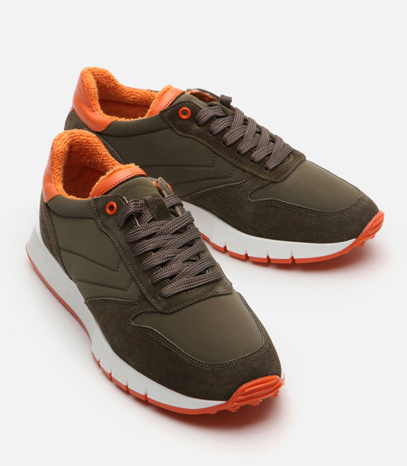 Erkek Deri Haki Spor Ayakkabı