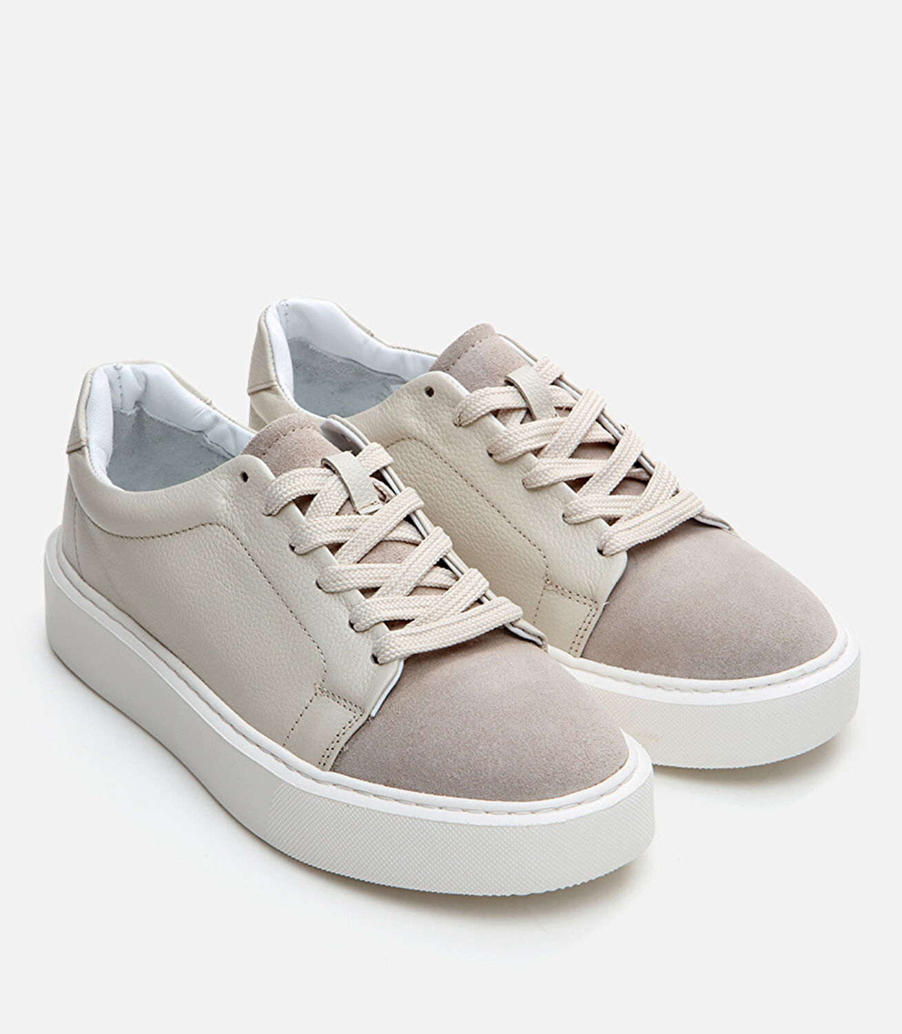 Erkek Deri Bej Günlük Ayakkabı