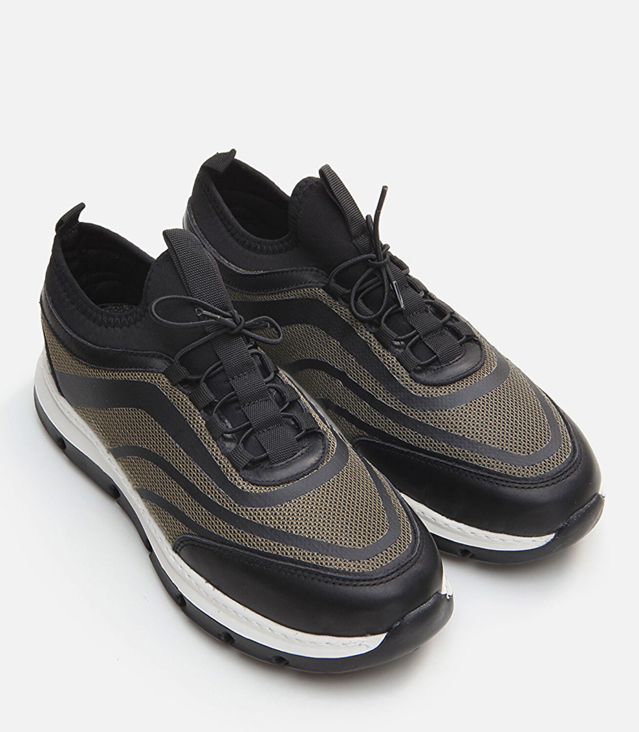 Erkek Deri Siyah Spor Ayakkabı