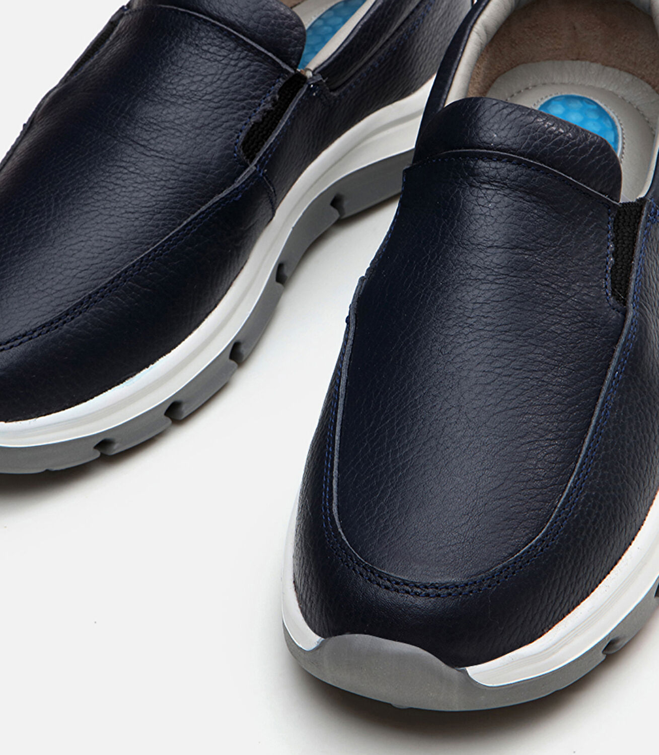 Erkek Deri Lacivert Spor Ayakkabı