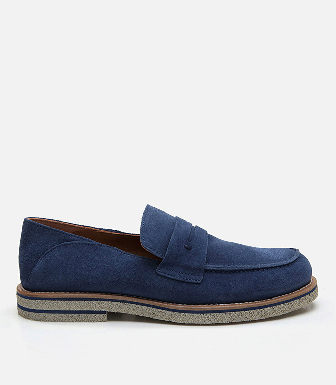 Erkek Deri Lacivert Loafer