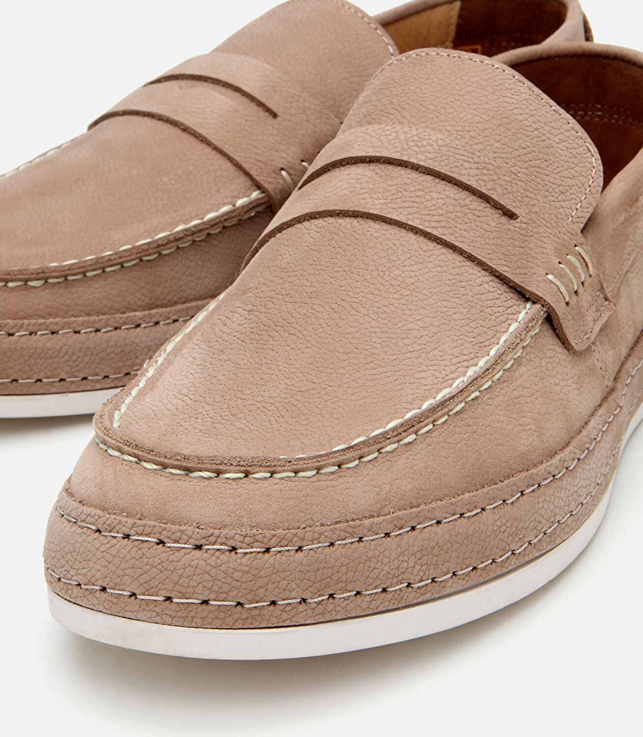 Erkek Nubuk Bej Rahat Tabanlı Loafer