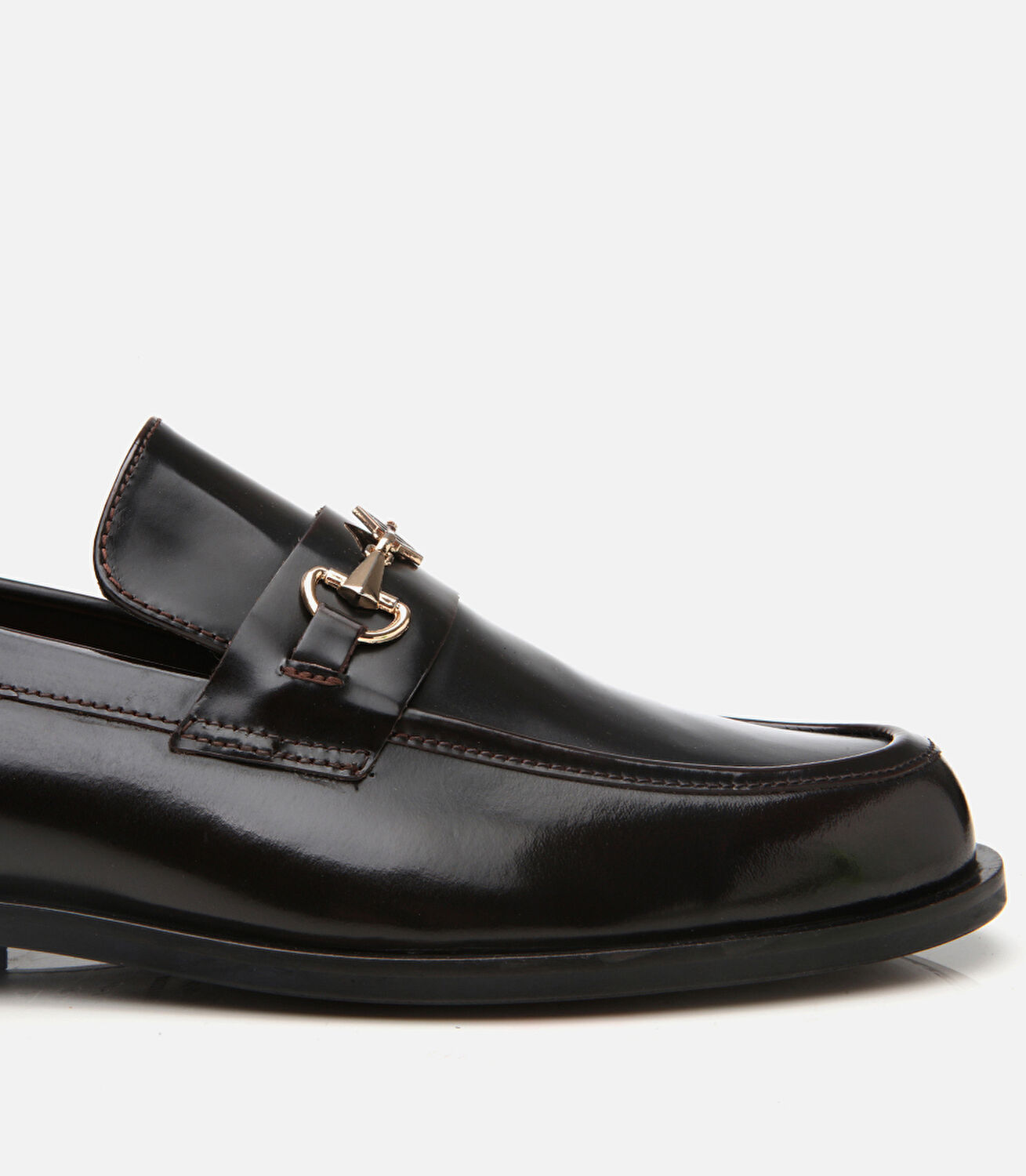 Erkek Deri Bordo Toka Detaylı Loafer