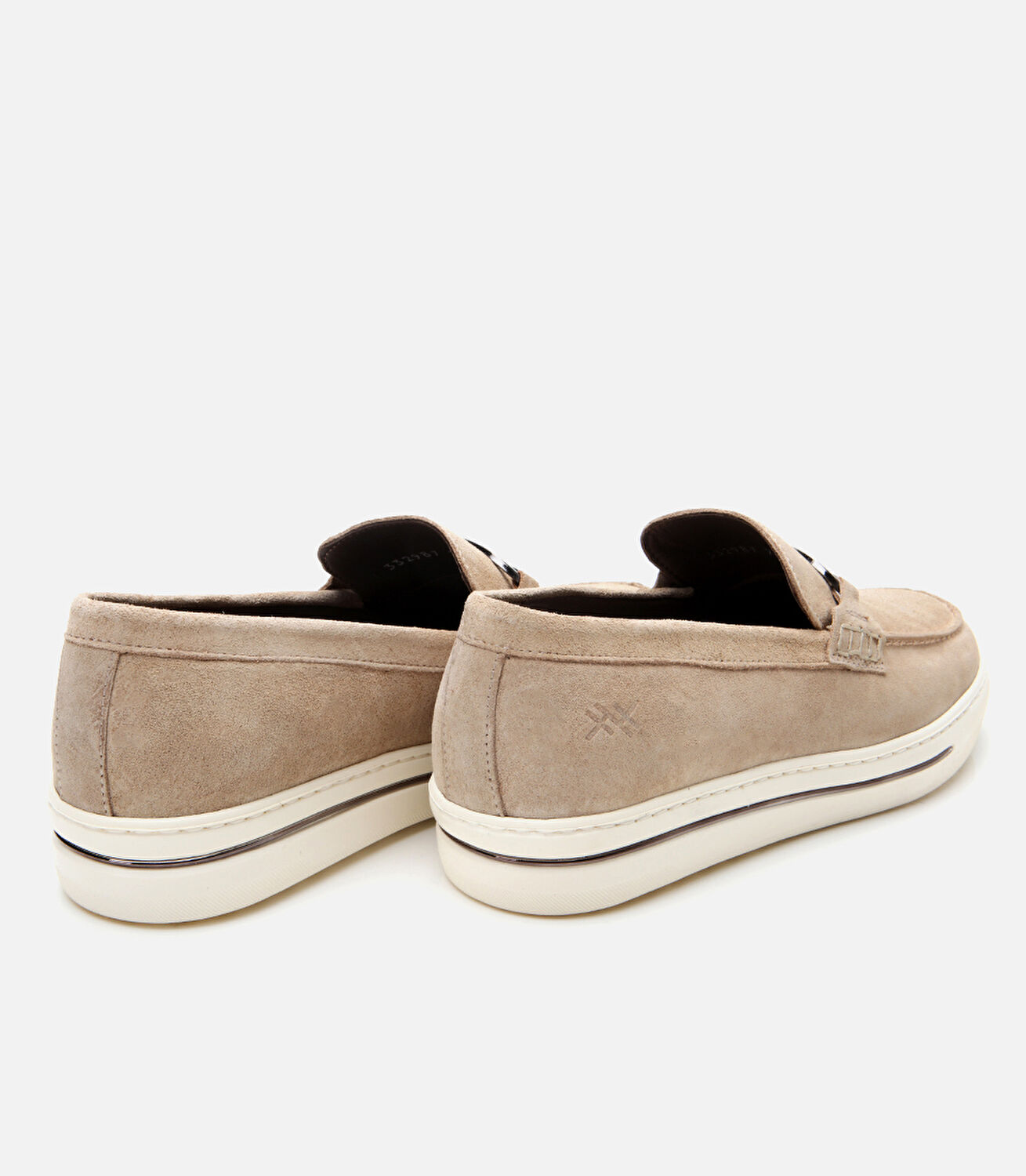 Erkek Süet Deri Bej Toka Detaylı Loafer