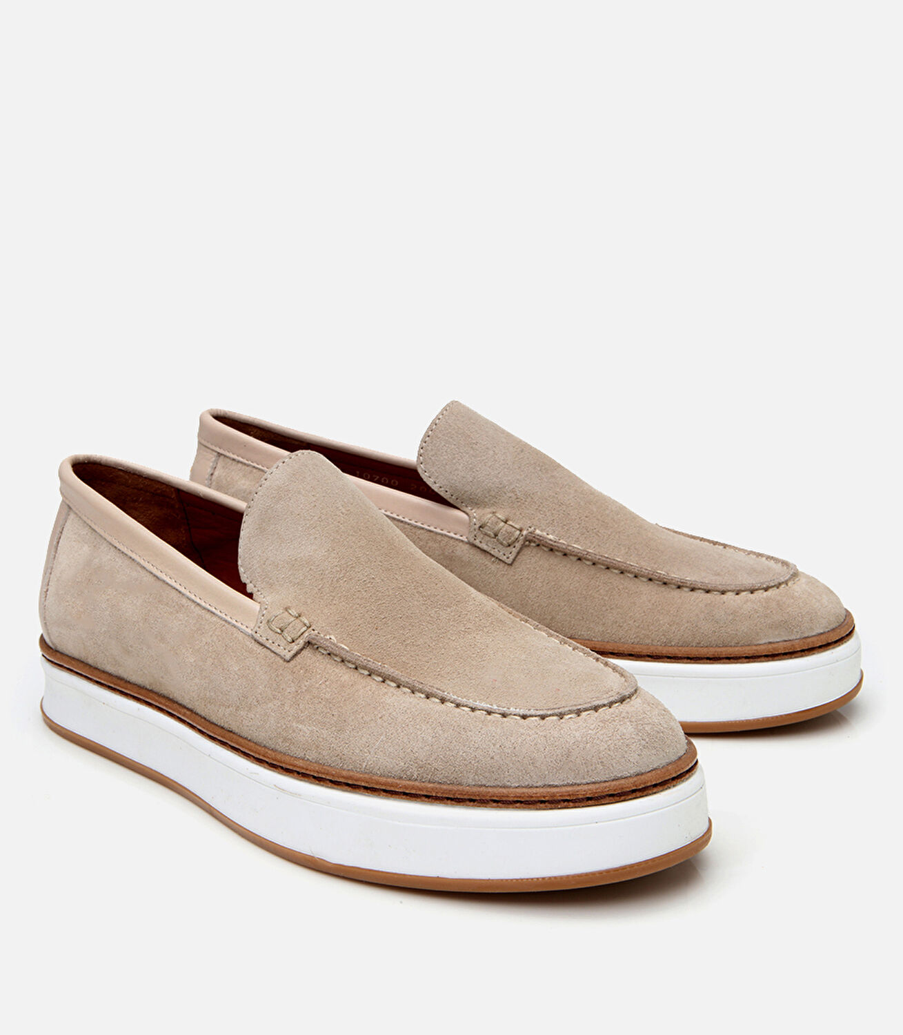 Erkek Süet Deri Bej Loafer