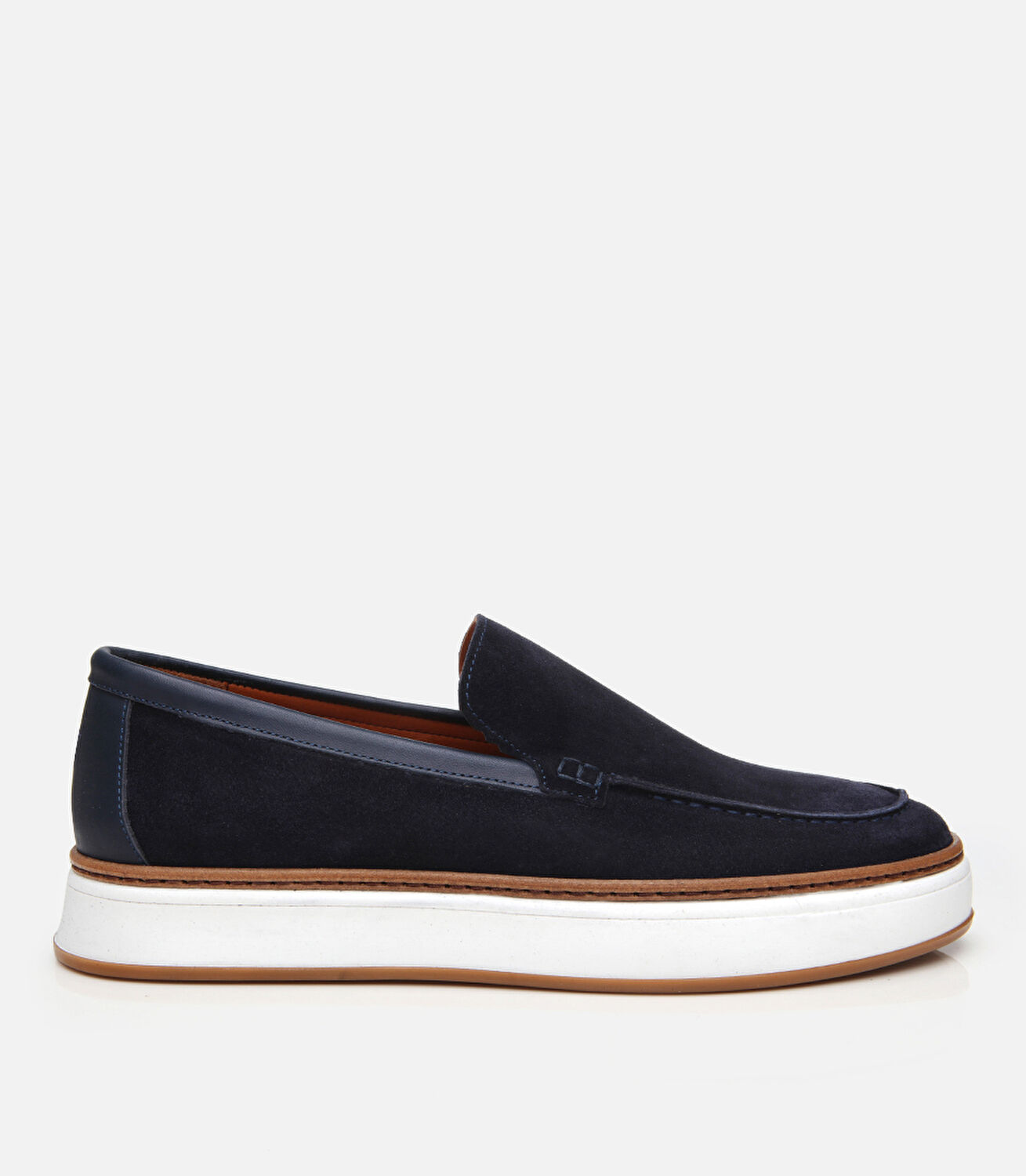 Erkek Süet Deri Lacivert Loafer