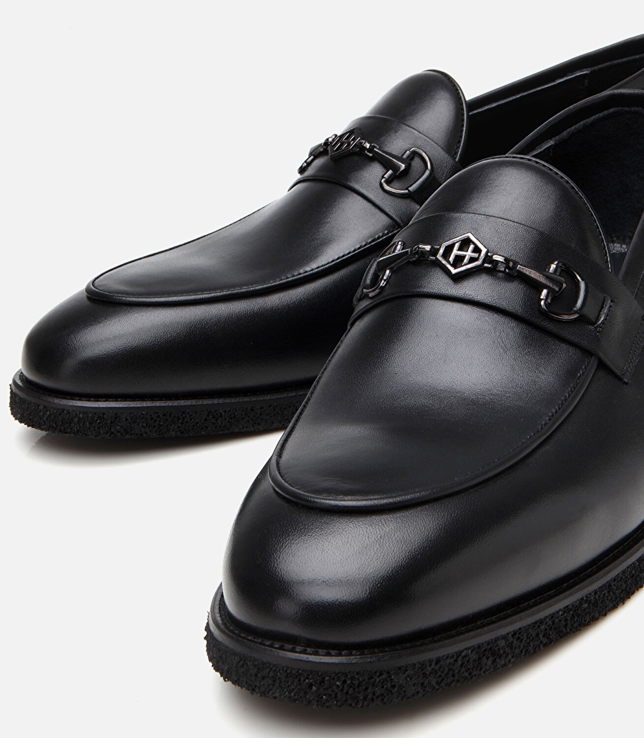 Erkek Deri Siyah Hafif Tabanlı Klasik Loafer