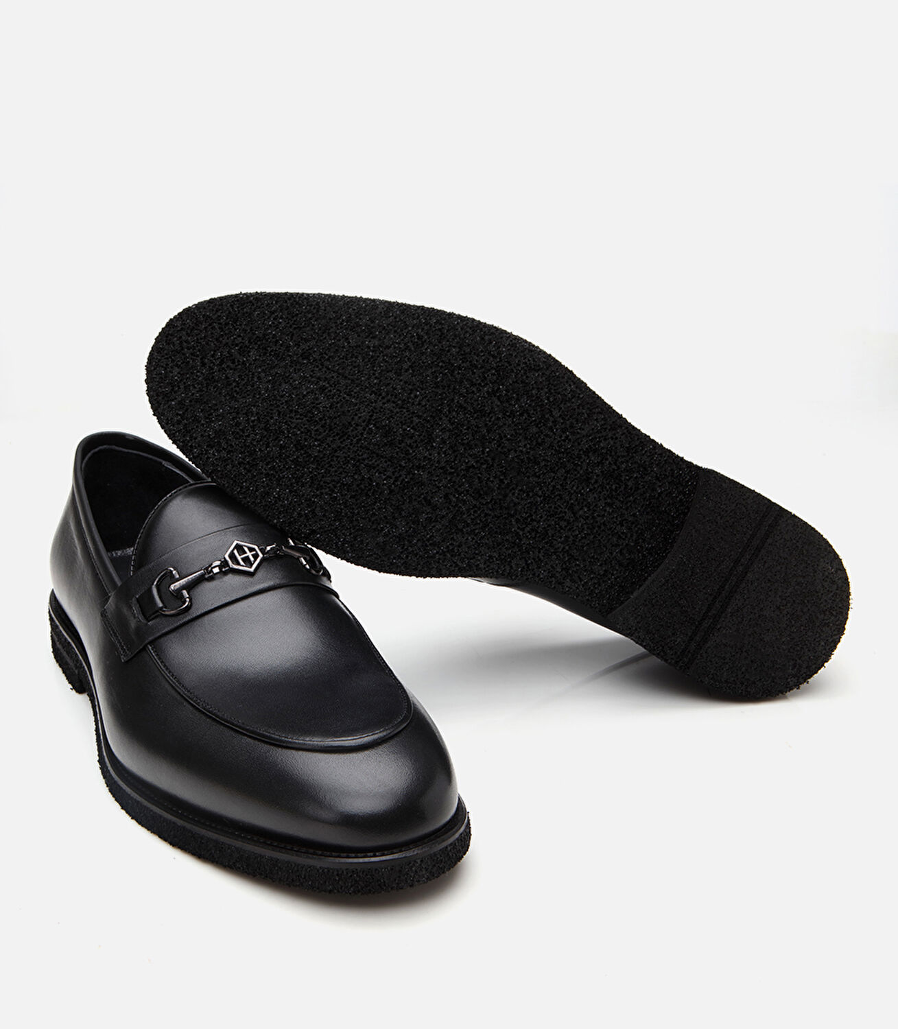 Erkek Deri Siyah Hafif Tabanlı Klasik Loafer