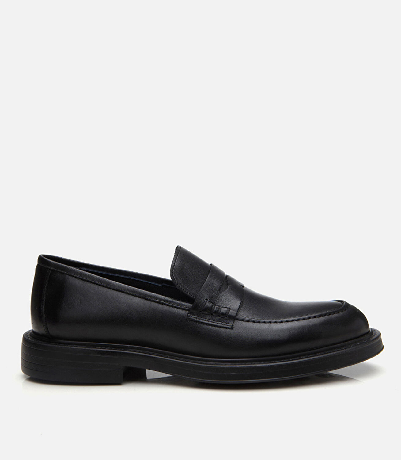 Erkek Deri Siyah Ultra Hafif Tabanlı Klasik Loafer