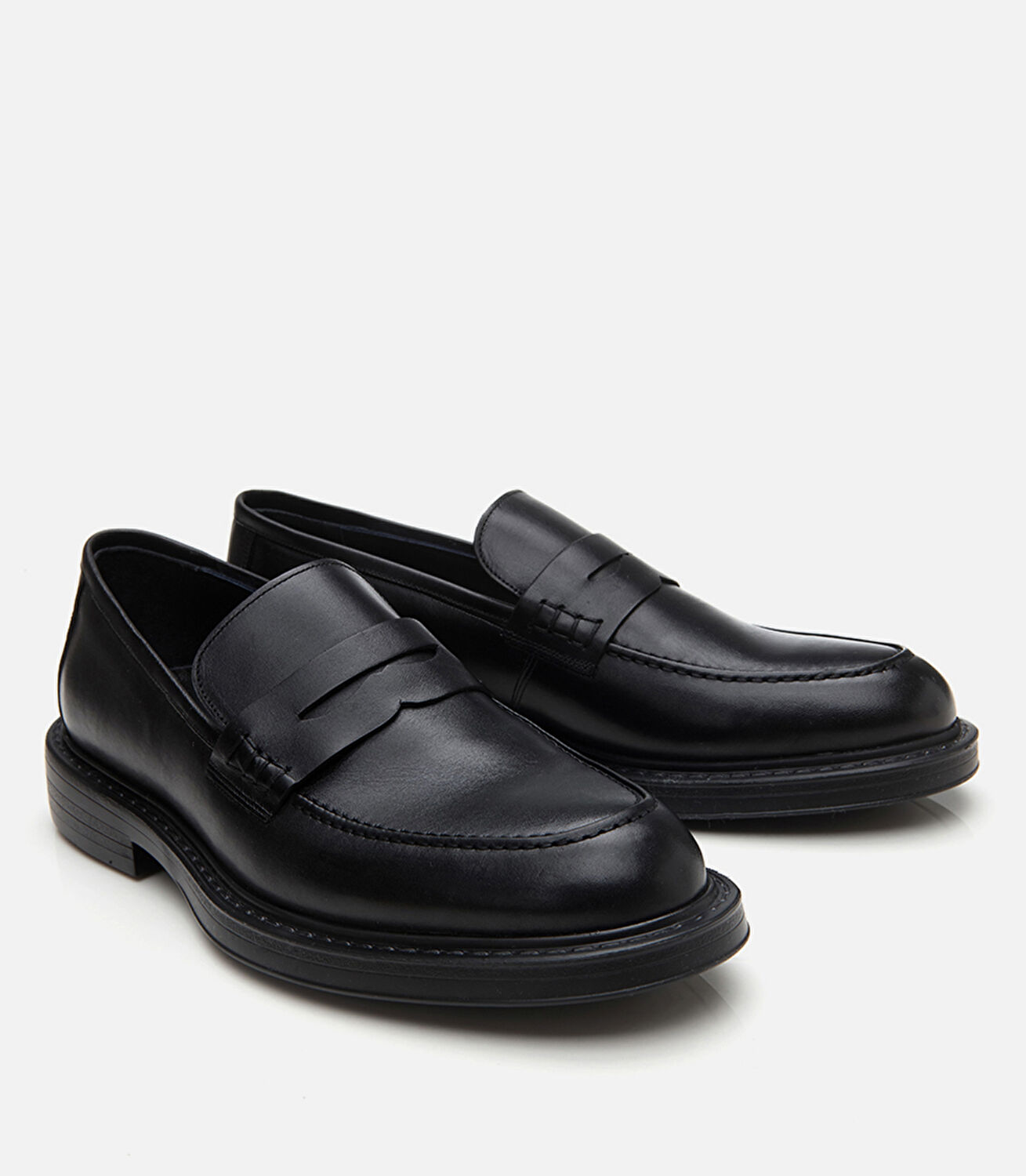 Erkek Deri Siyah Ultra Hafif Tabanlı Klasik Loafer