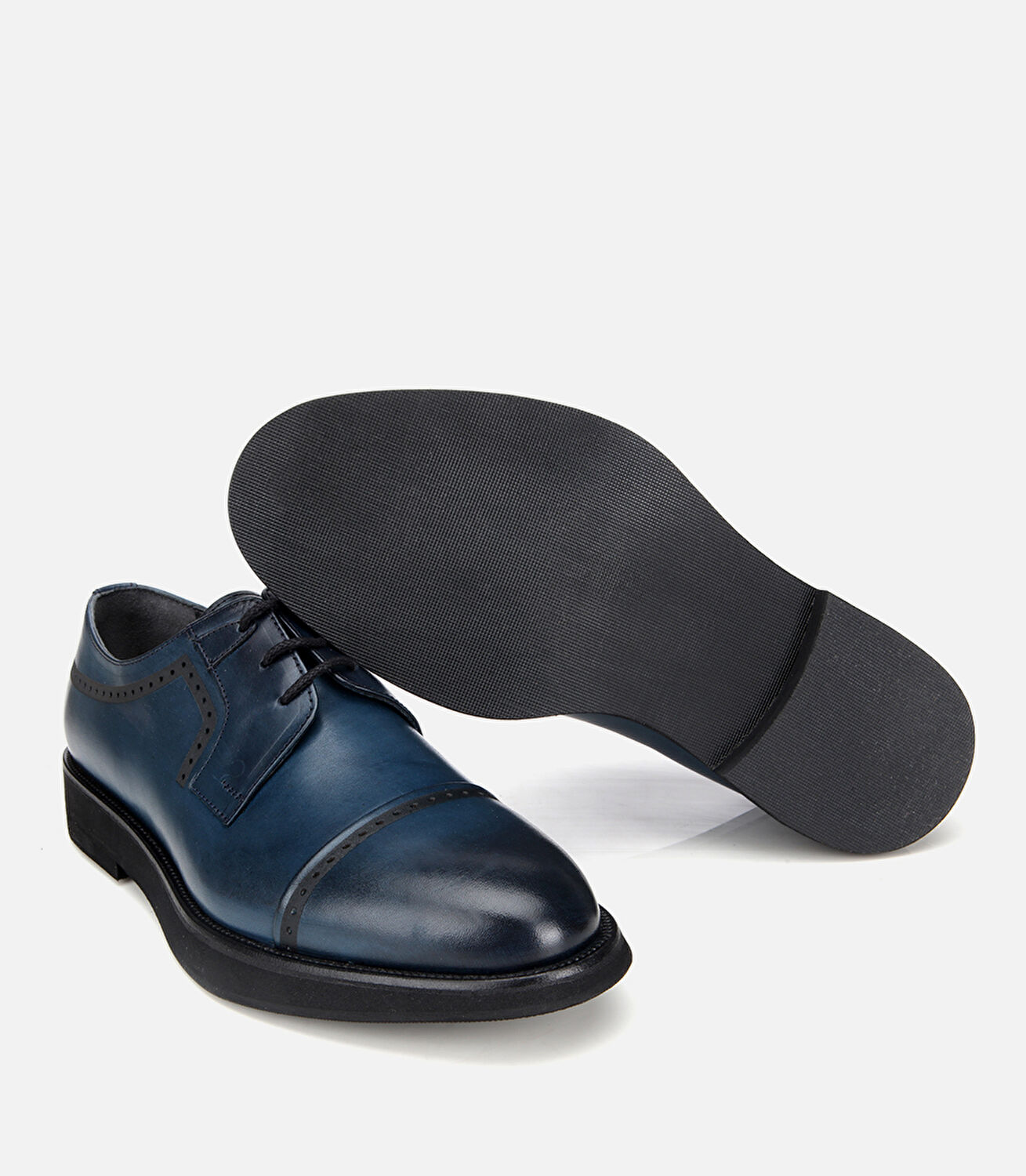 Erkek Deri Lacivert Hafif Tabanlı Klasik Ayakkabı