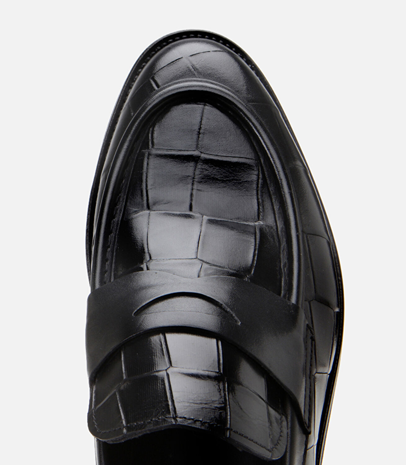  Erkek Deri Siyah Hafif Tabanlı Klasik Loafer