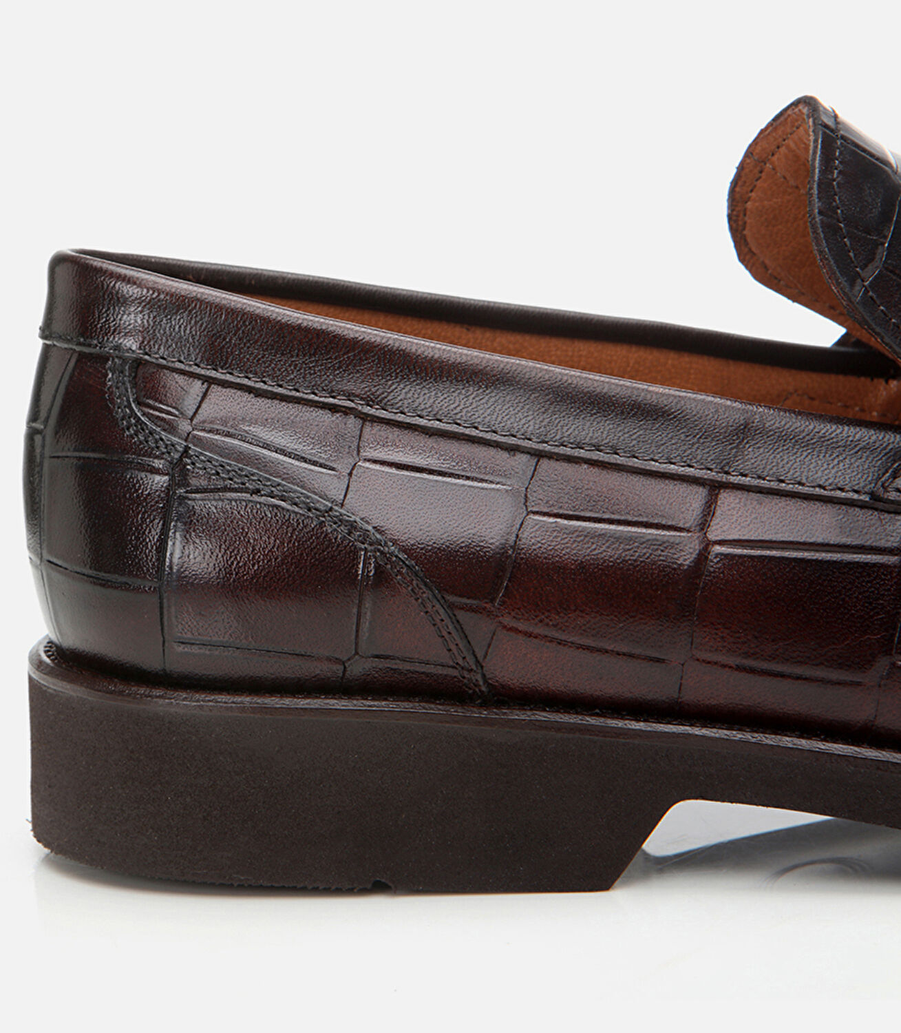  Erkek Deri Kahverengi Hafif Tabanlı Klasik Loafer