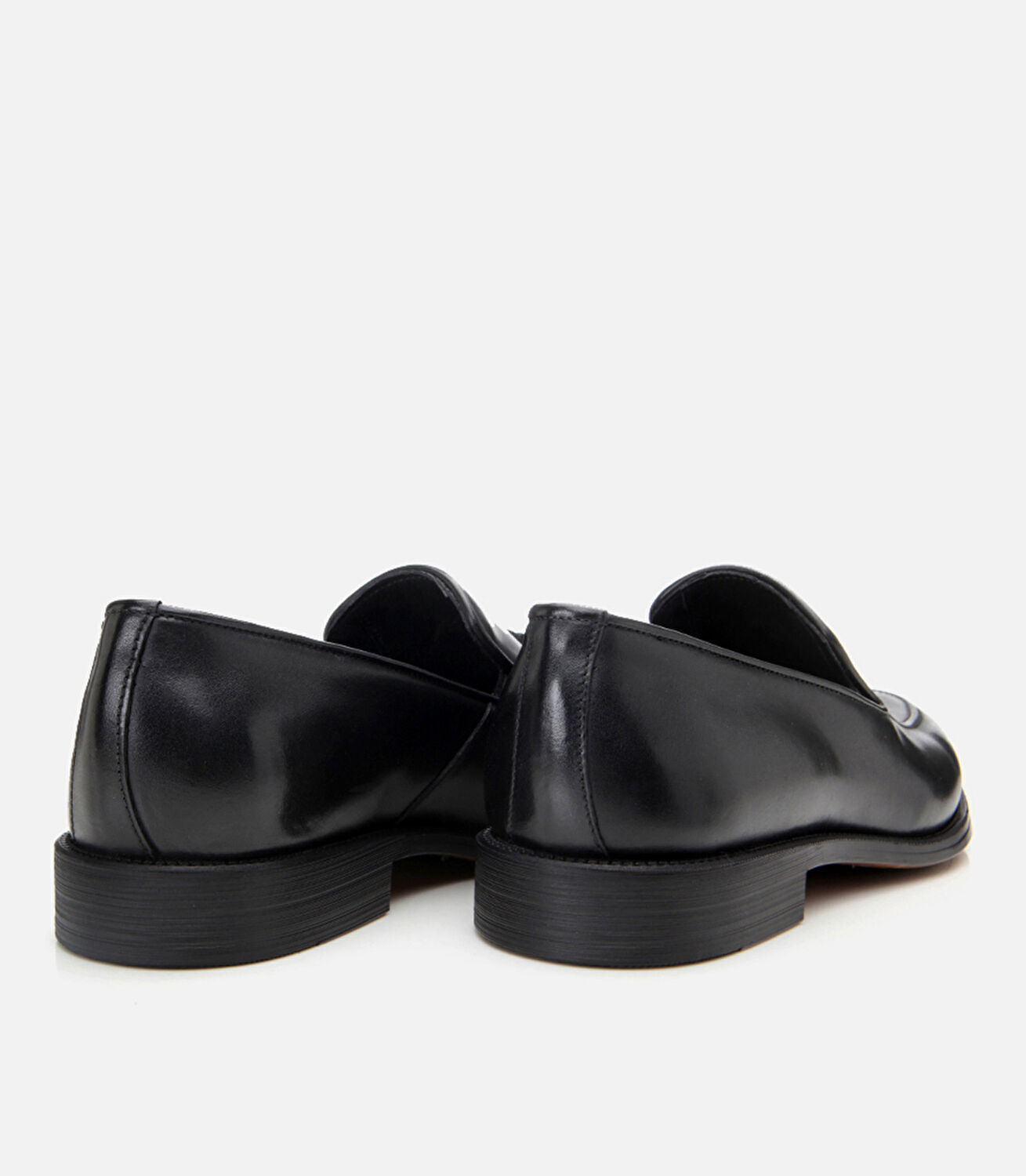 Erkek Deri Siyah Püskül Detaylı Klasik Loafer