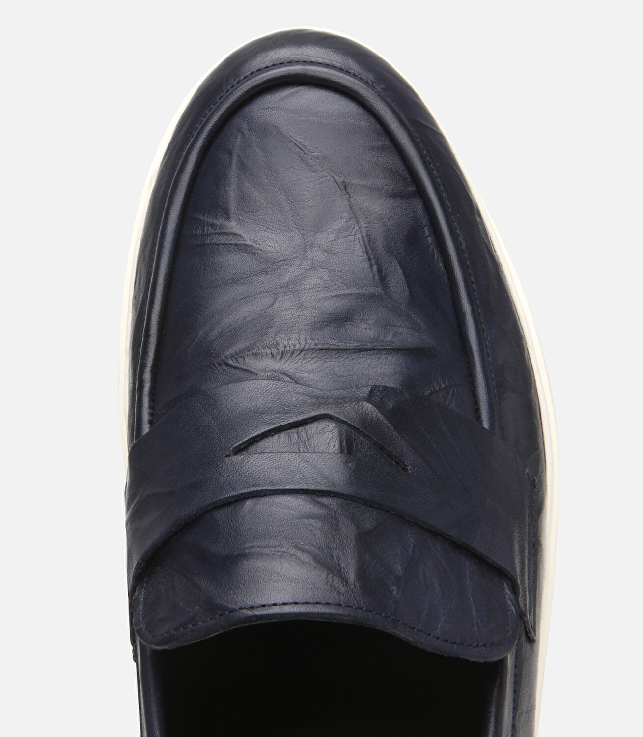Erkek Deri Lacivert Ultra Hafif Tabanlı Klasik Loafer